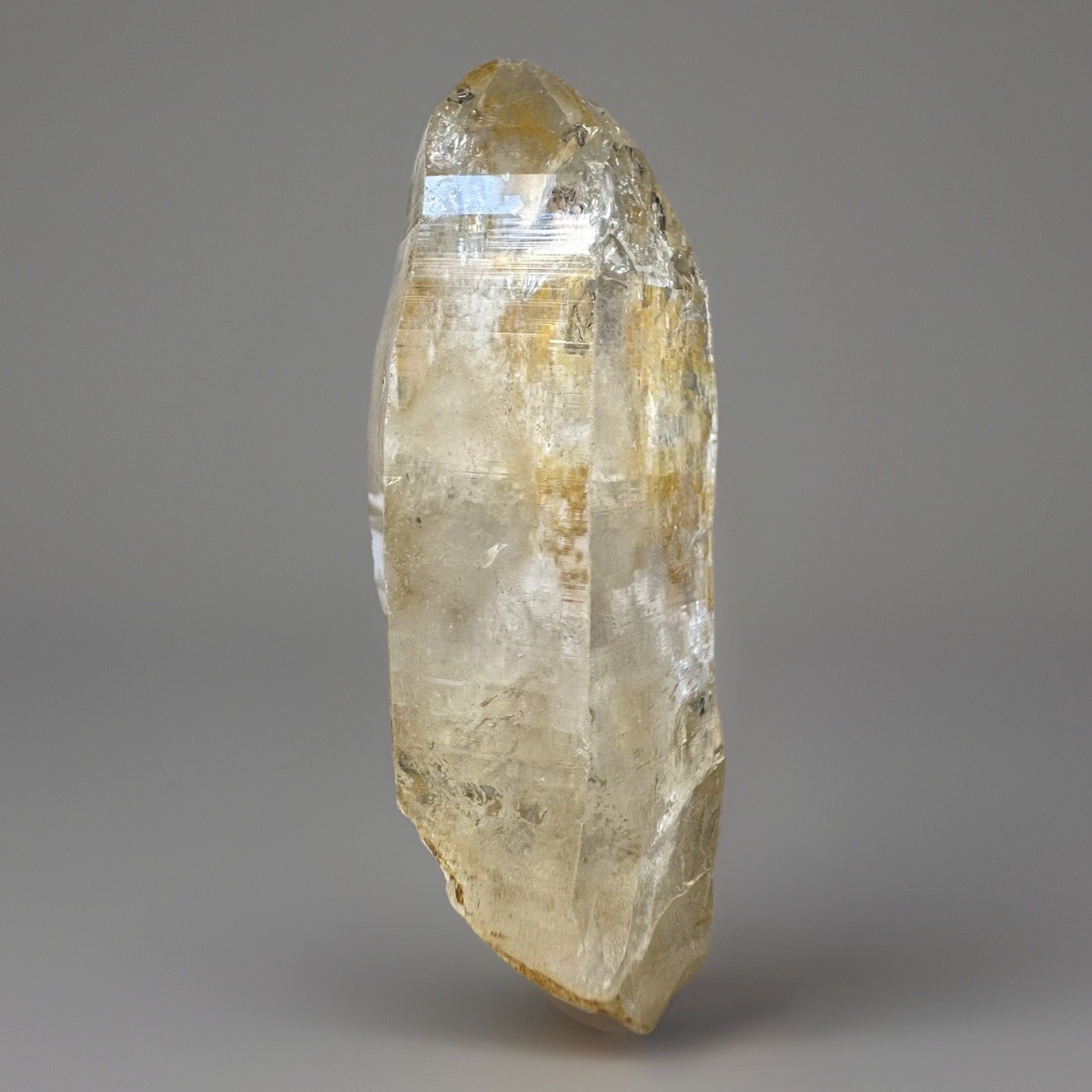 “Honey Lantern” Hashupi Golden Himalayan Quartz Akashic Lines Rainbow Crystal