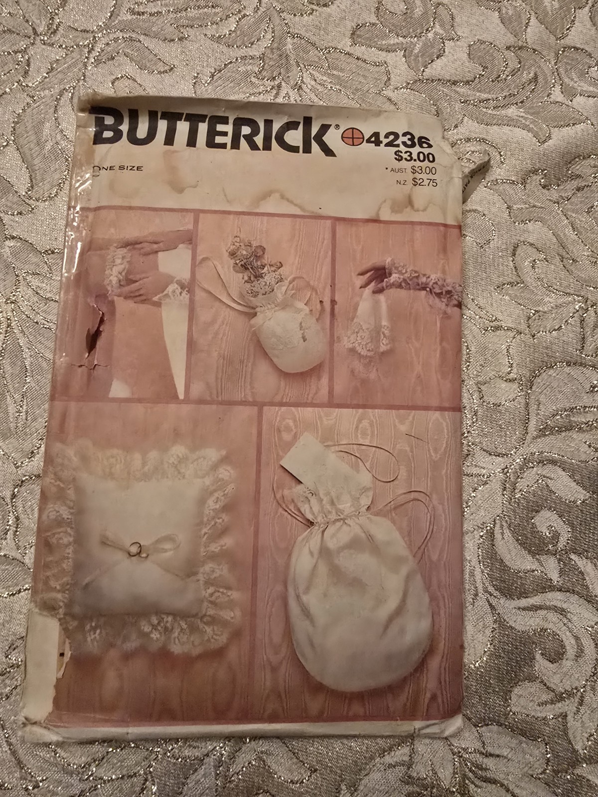 1980's Butterick Bridal Accessories Pattern 4236 UNCUT 1980's Butterick Bridal Accessories Pattern 4236 UNCUT