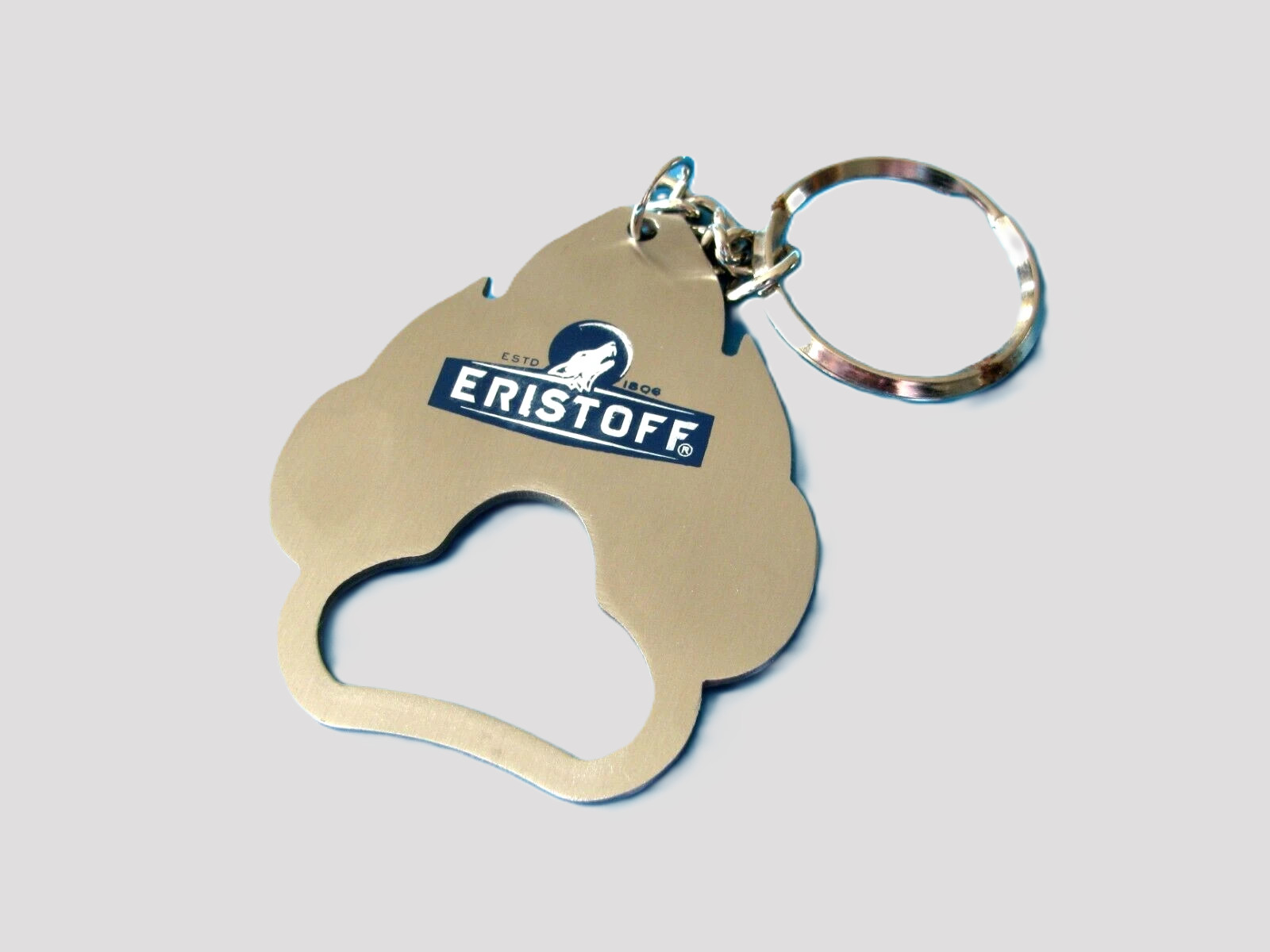 ERISTOFF VODKA WOLF PAW BOTTLE OPENER KEYRING KEYCHAIN - NEW ERISTOFF VODKA WOLF PAW BOTTLE OPENER KEYRING KEYCHAIN - NEW