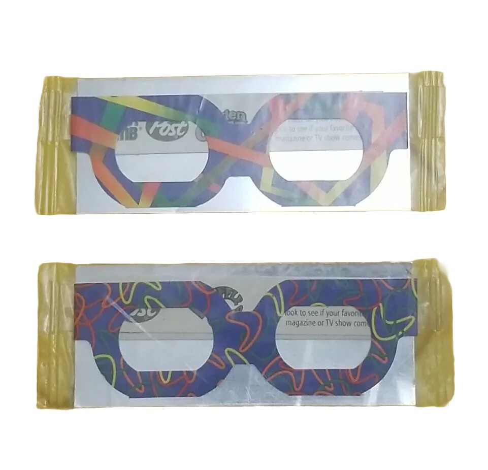 Post Cereal 1997 Nickelodeon 3-D NoggleGoggles Glasses Set of 2 VTG