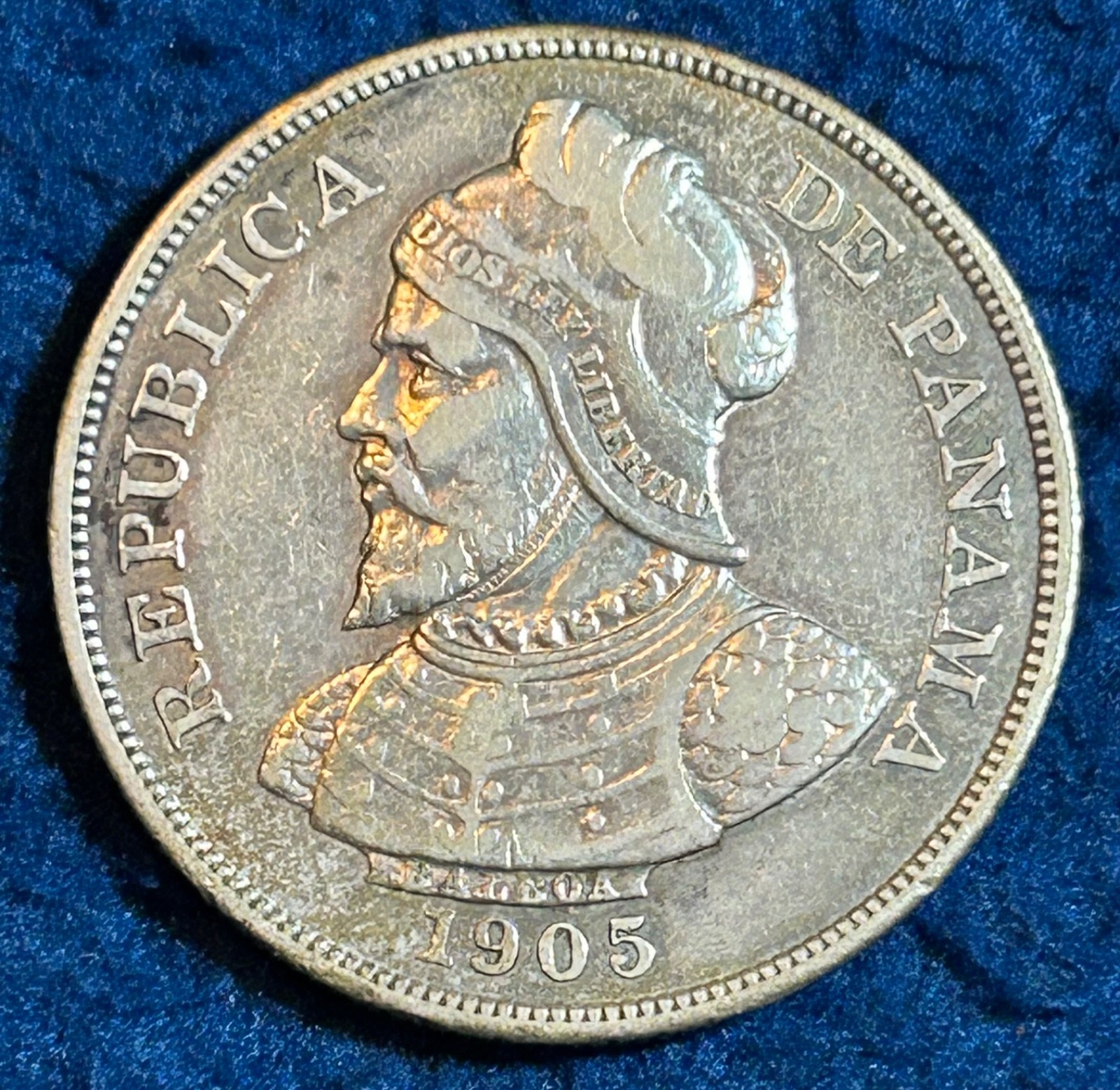 1905 Panama 50c Centesimos Balboa 1905 Panama 50c Centesimos Balboa