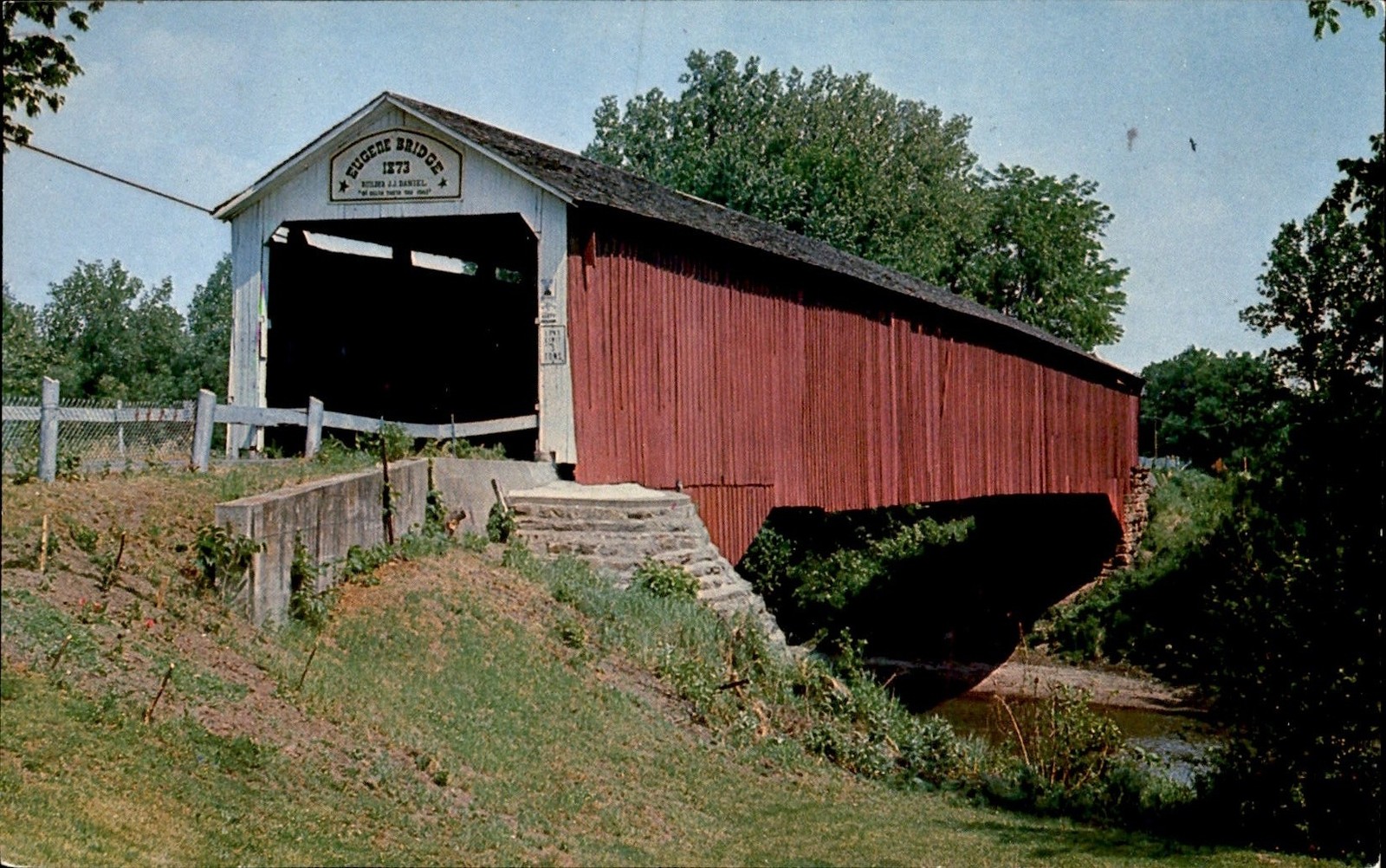 Eugene Bridge, Vermillion County, Indiana, 1873 Postcard Eugene Bridge, Vermillion County, Indiana, 1873 Postcard