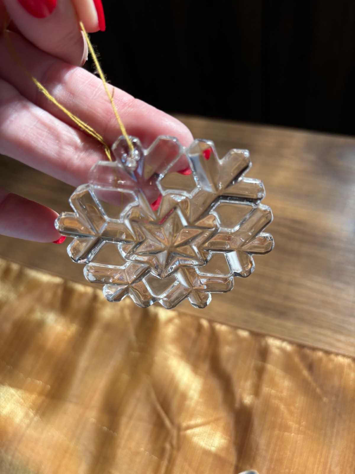 Vintage Gorham crystal snowflake ornament Christmas Vintage Gorham crystal snowflake ornament Christmas
