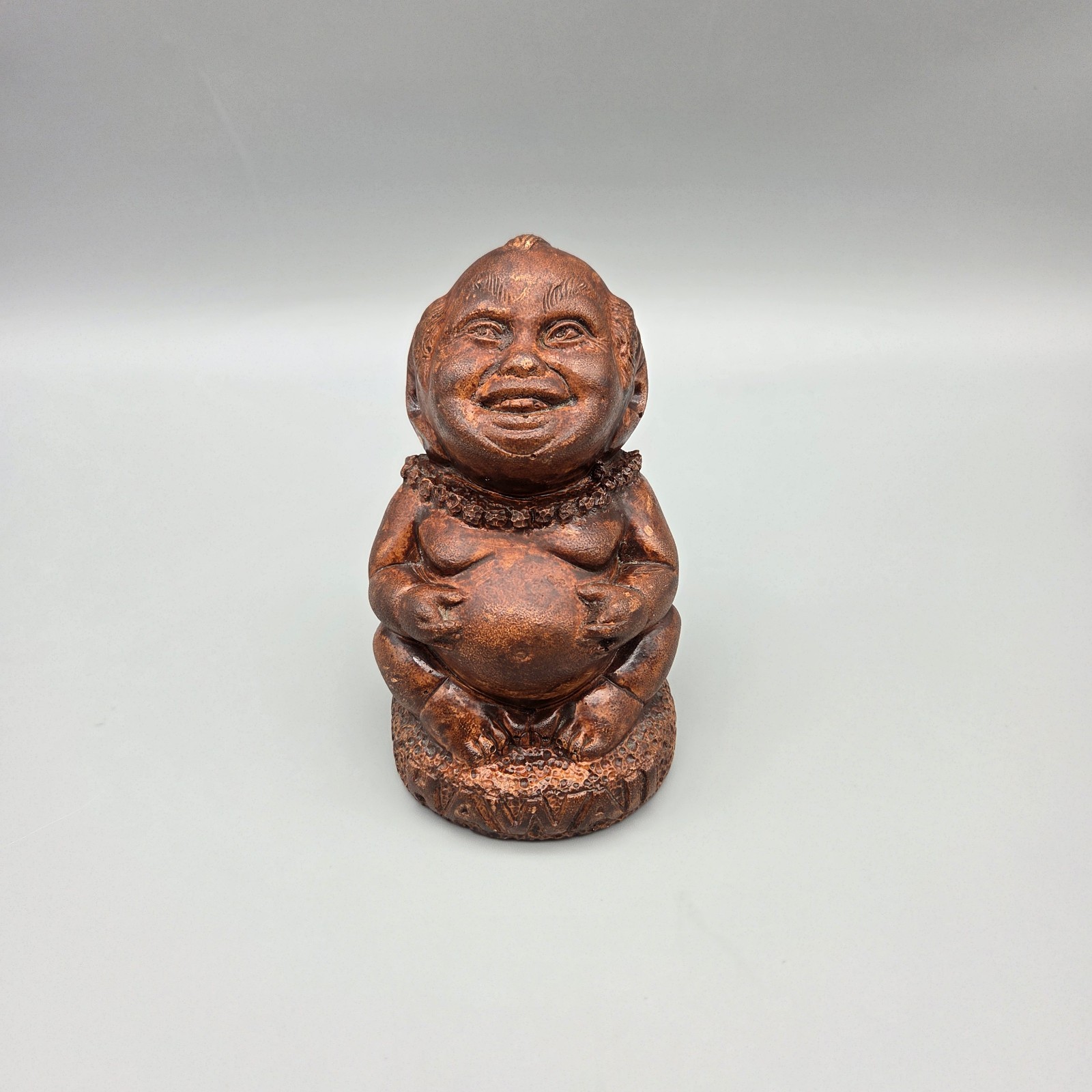 Vintage Coco Joes Hawaii Laki Lucky Menehune Figure Hapa Wood Good Luck Charm 4\