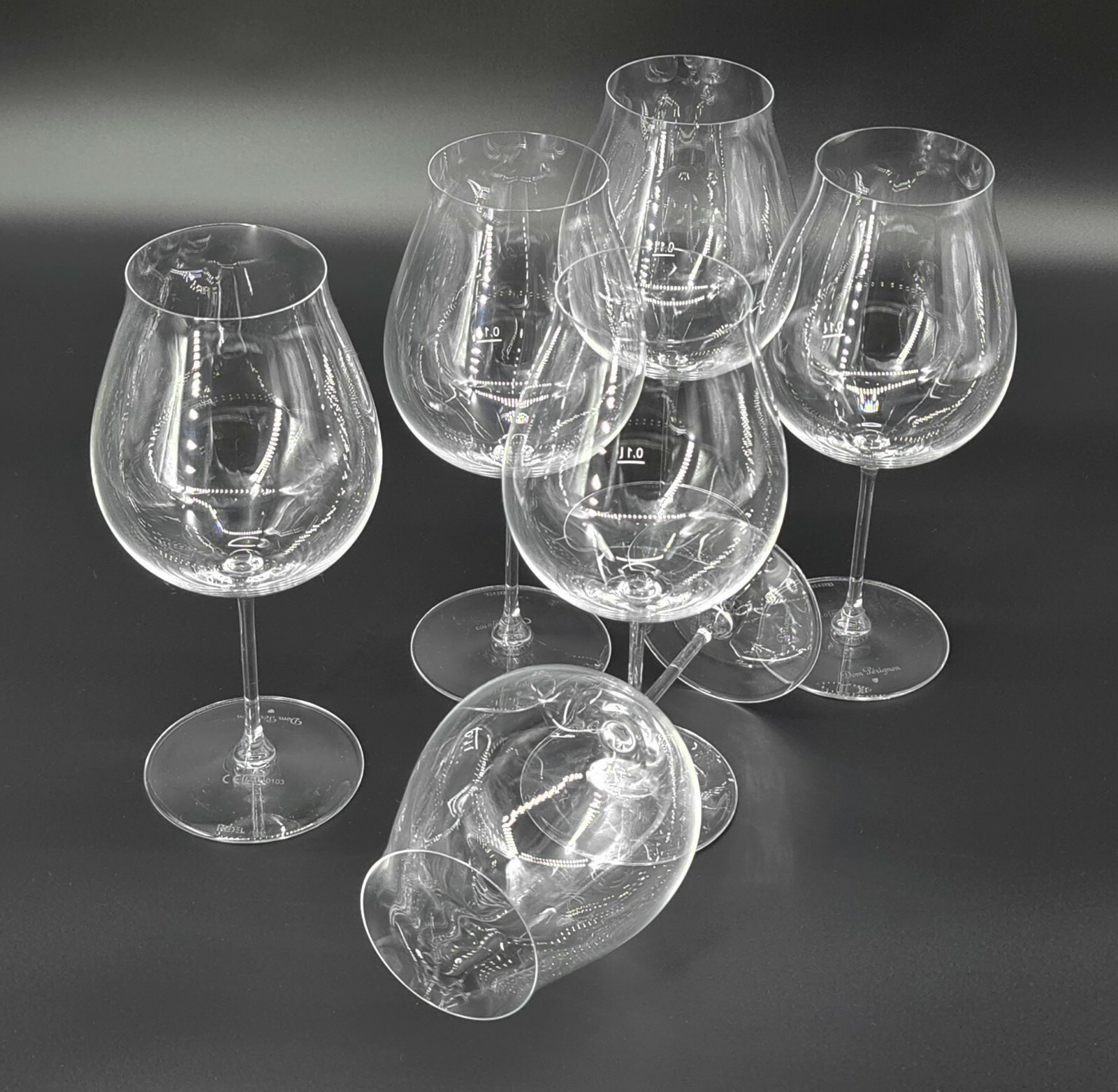 6 x Dom Perignon Champagne Riedel Crystal Glass 0.1L Pinot Noir Glass (3698-6) 6 x Dom Perignon Champagne Riedel Crystal Glass 0.1L Pinot Noir Glass (3698-6)