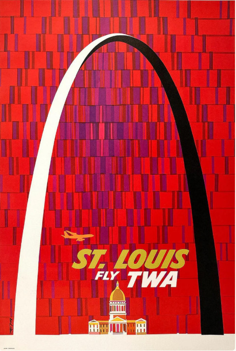 TWA Vintage St. Louis Poster TWA Vintage St. Louis Poster