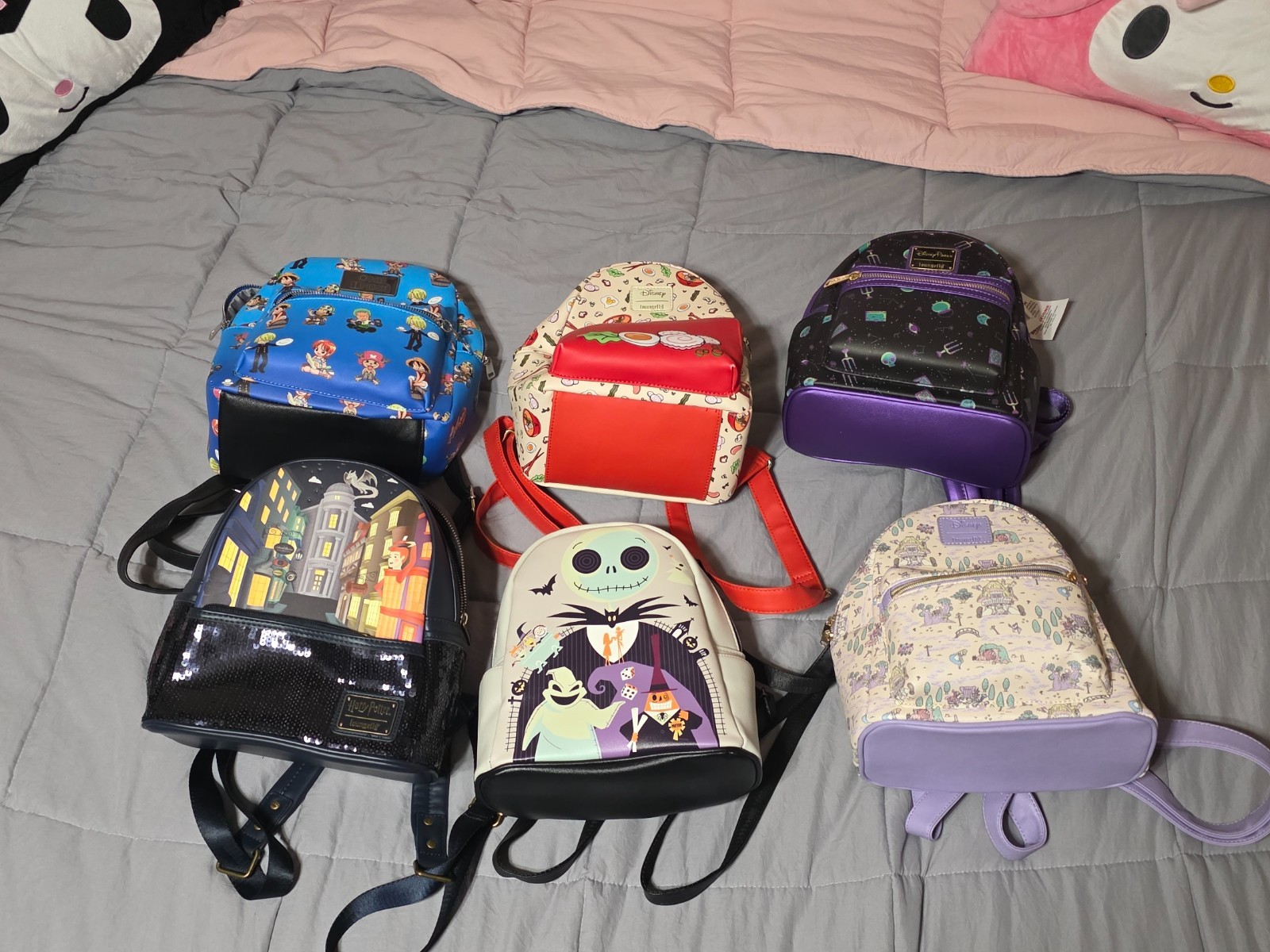 Loungefly Bags Lot of 6 Disney/Anime (New Condition) Mini Backpack