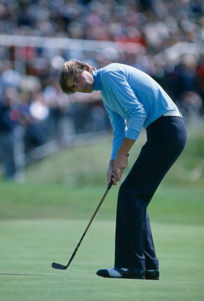 English golfer Ken Brown during British Open Golf Championship hel- Old Photo