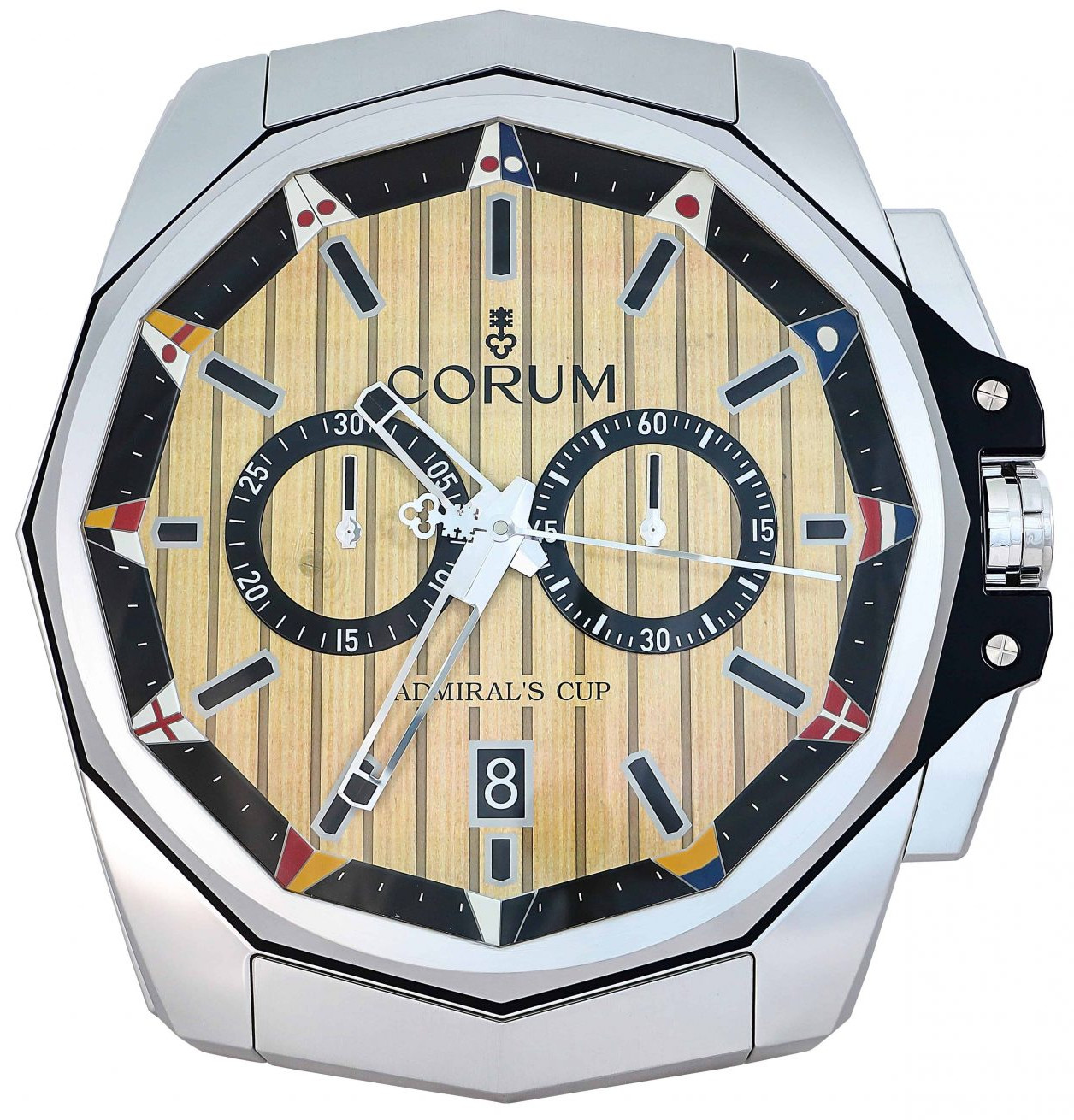 GENIUNE Corum Admirals Cup Large Dealer Wall Clock With Original Cardboard Box