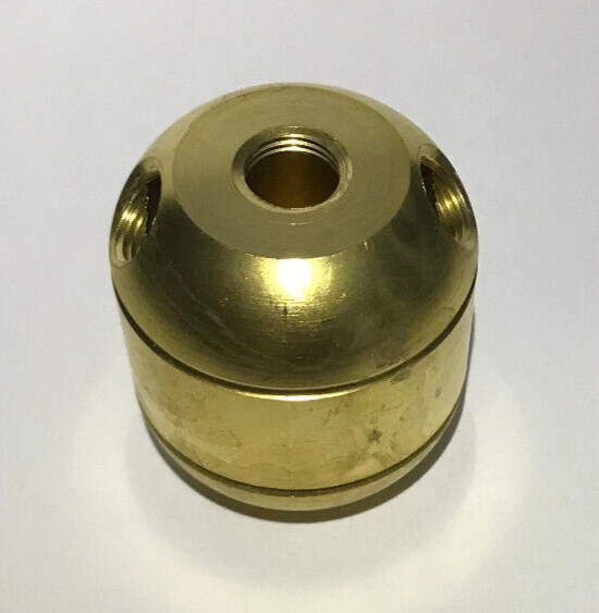 New Large Unfinished Turned Brass 2 Pc. Lamp Cluster Body, 2 Bottom Holes, 1/8F New Large Unfinished Turned Brass 2 Pc. Lamp Cluster Body, 2 Bottom Holes, 1/8F