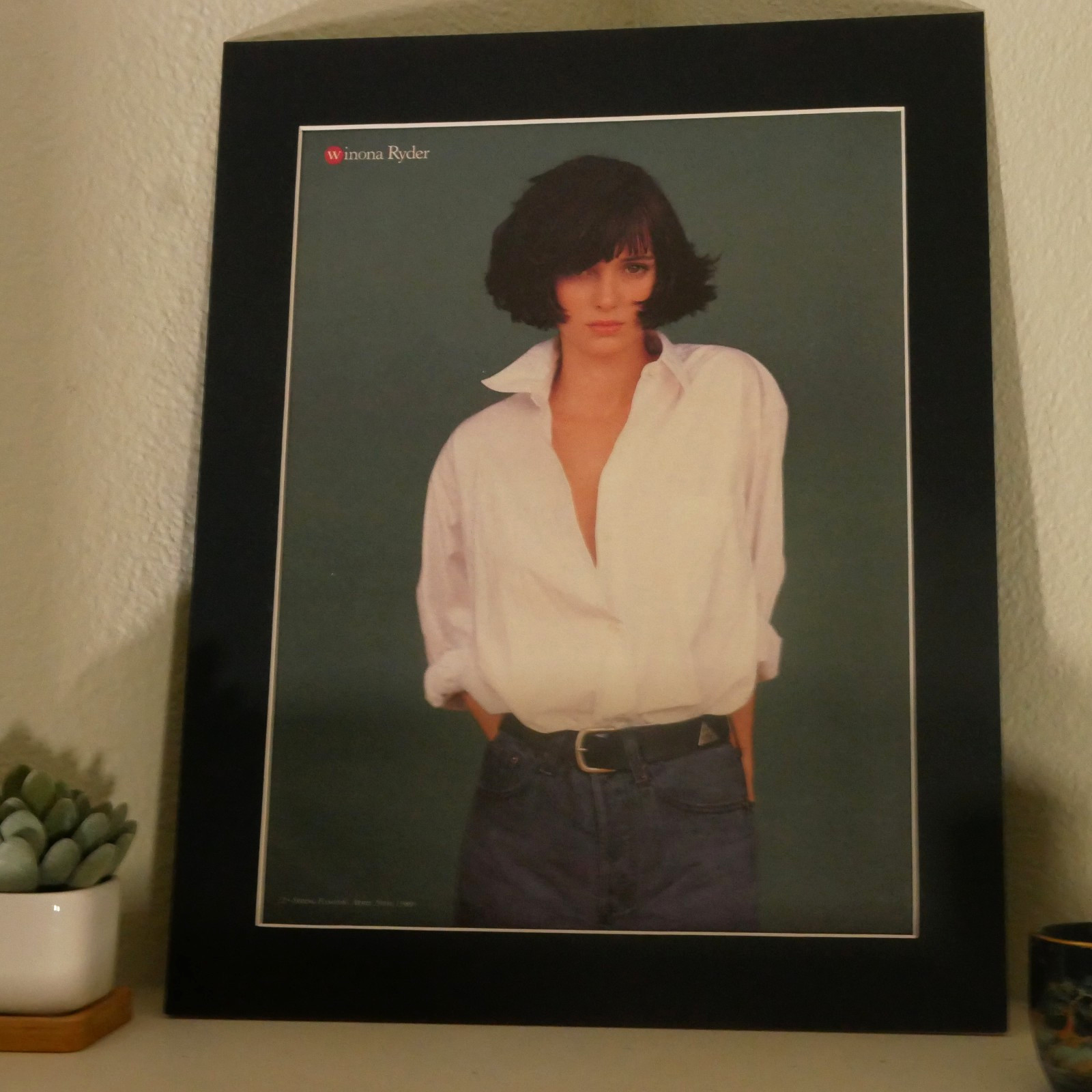 Winona Ryder Original 1989 Vintage Magazine Photo Matted Wall Art Spring Fashion