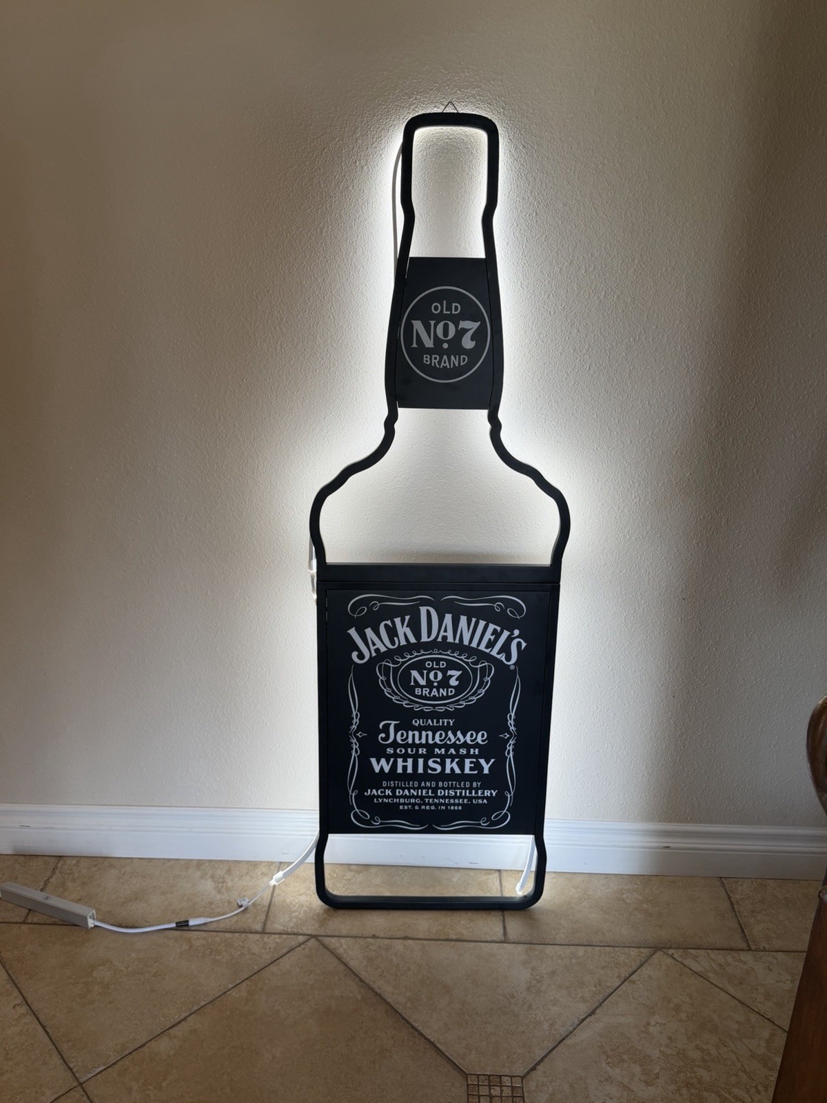 Jack Daniels 55” Tall By 17” Wide Backlit Bar/Home Sign. New In Camarillo Ca 