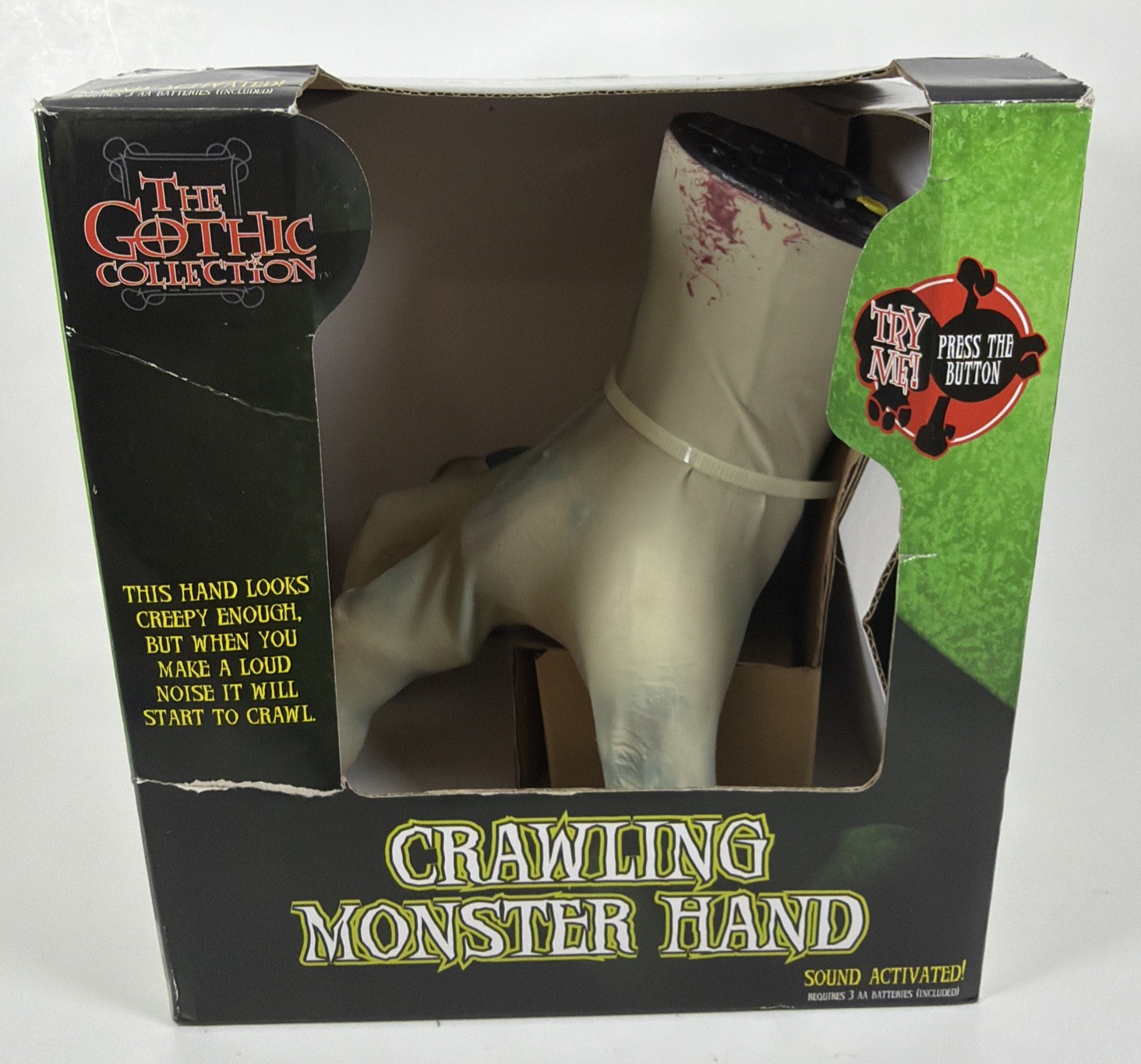 Halloween Gothic Collection Sound Activated Crawling Monster Hand - New