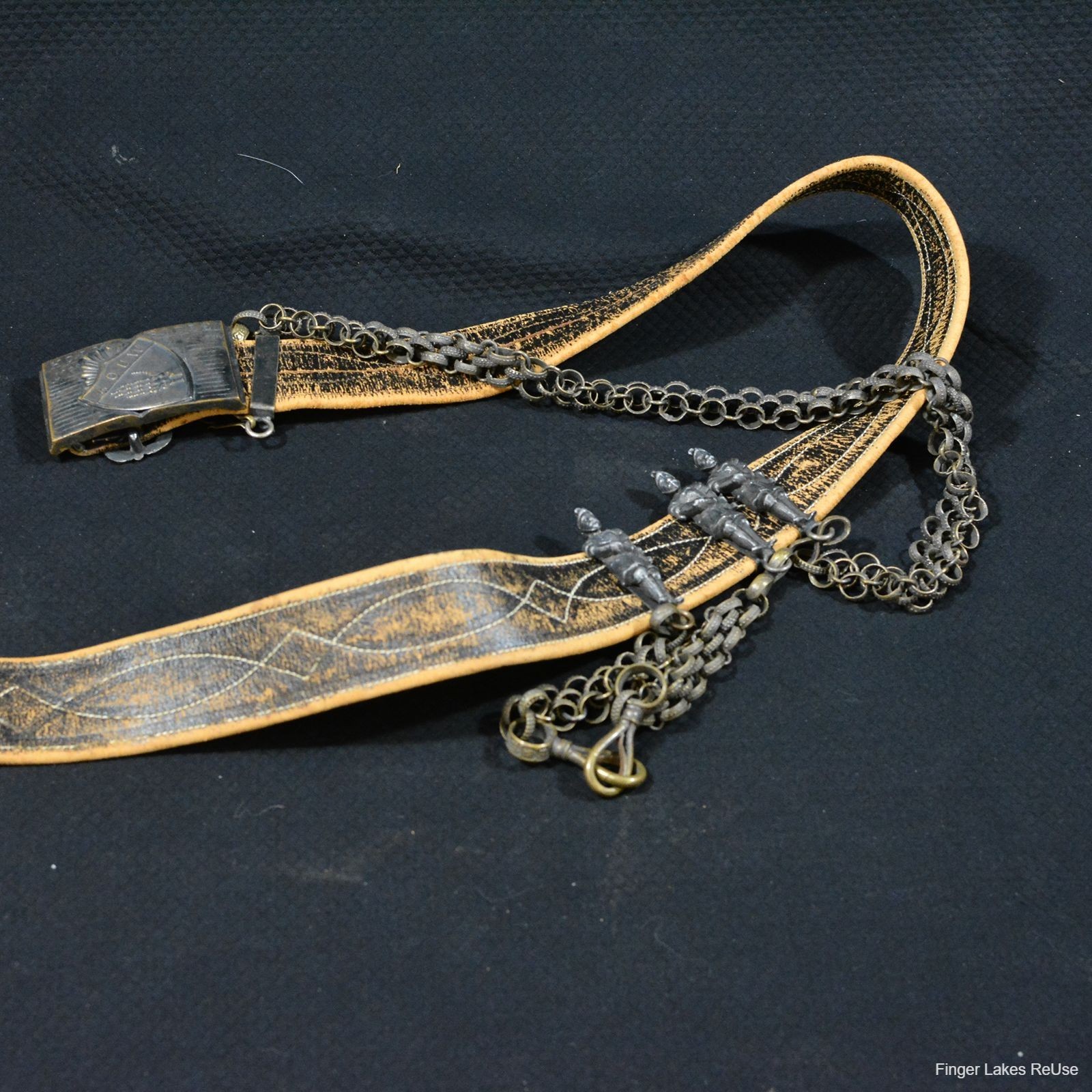 Vintage AOUW Ancient Order United Workmen Masonic Fraternal Belt Sword Hanger