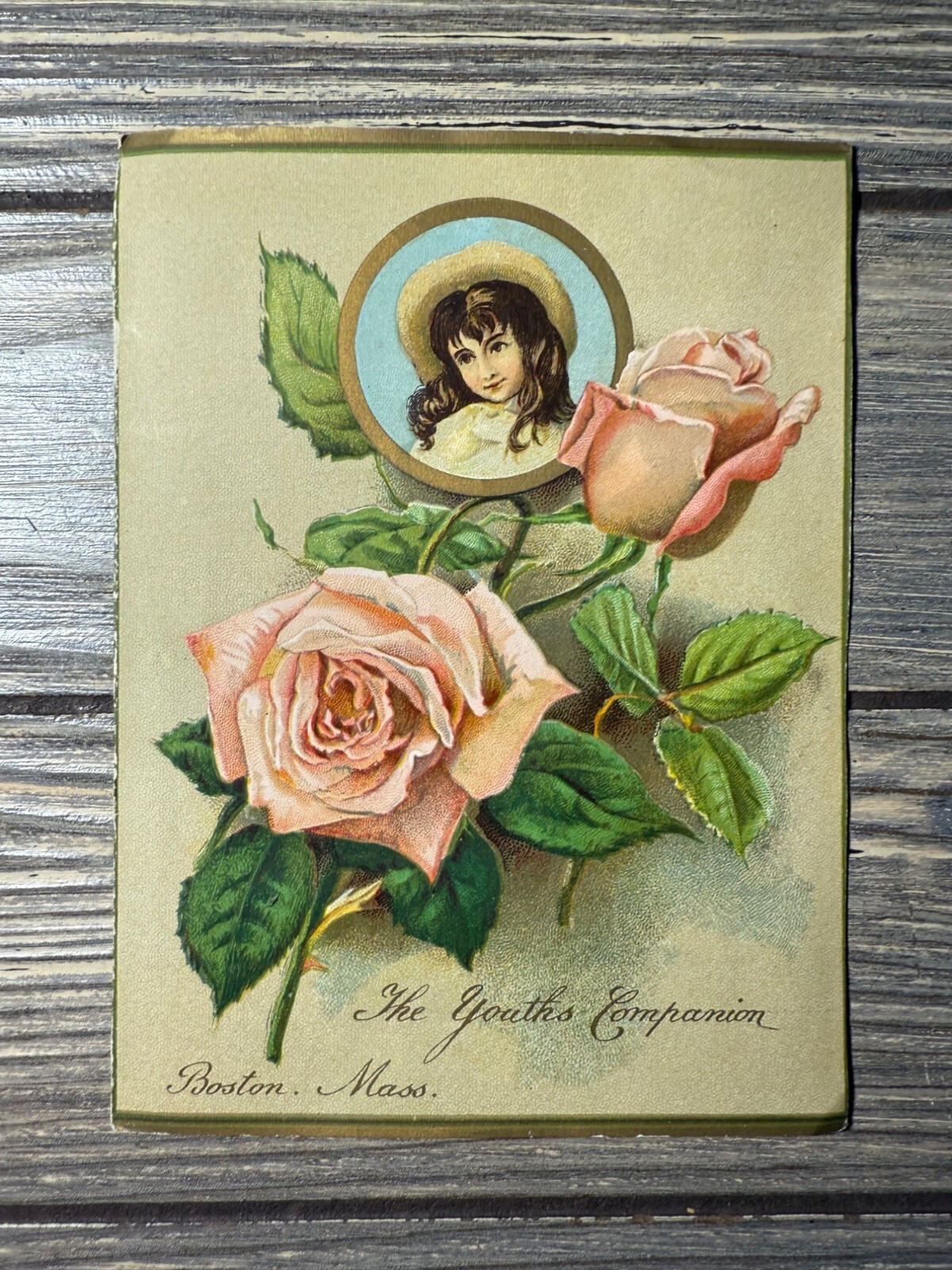 Antique 1890s The Youths Companion Boston Rose Magazine