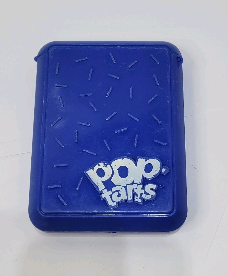 2011 Kellogg’s Pop-Tarts Blue Plastic Storage Case Holder Lunchbox Snack Y2K