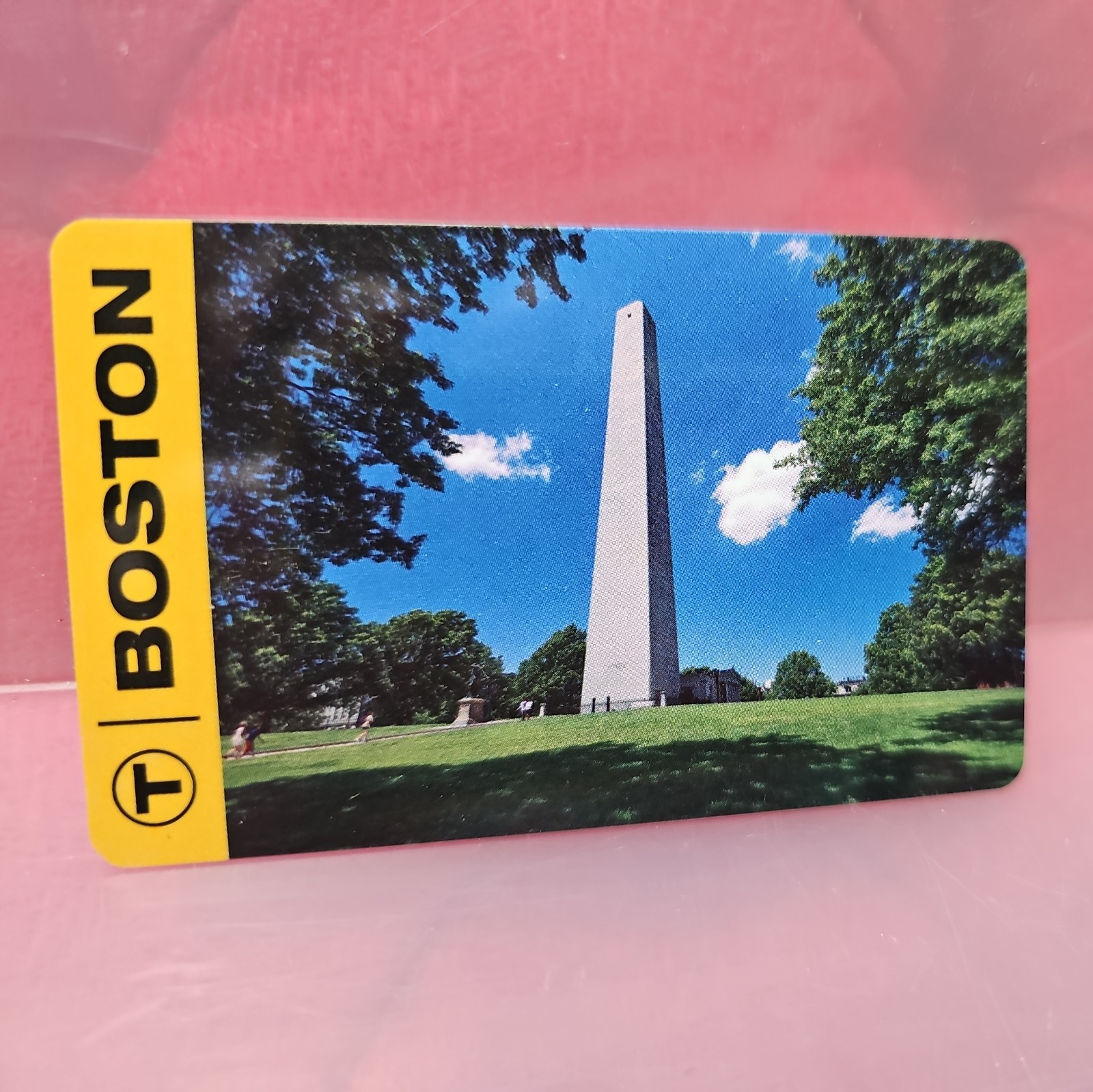 BOSTON MBTA 🚌 YELLOW BUS LINE bunker hill monument t pass 2026 charlie card 💛