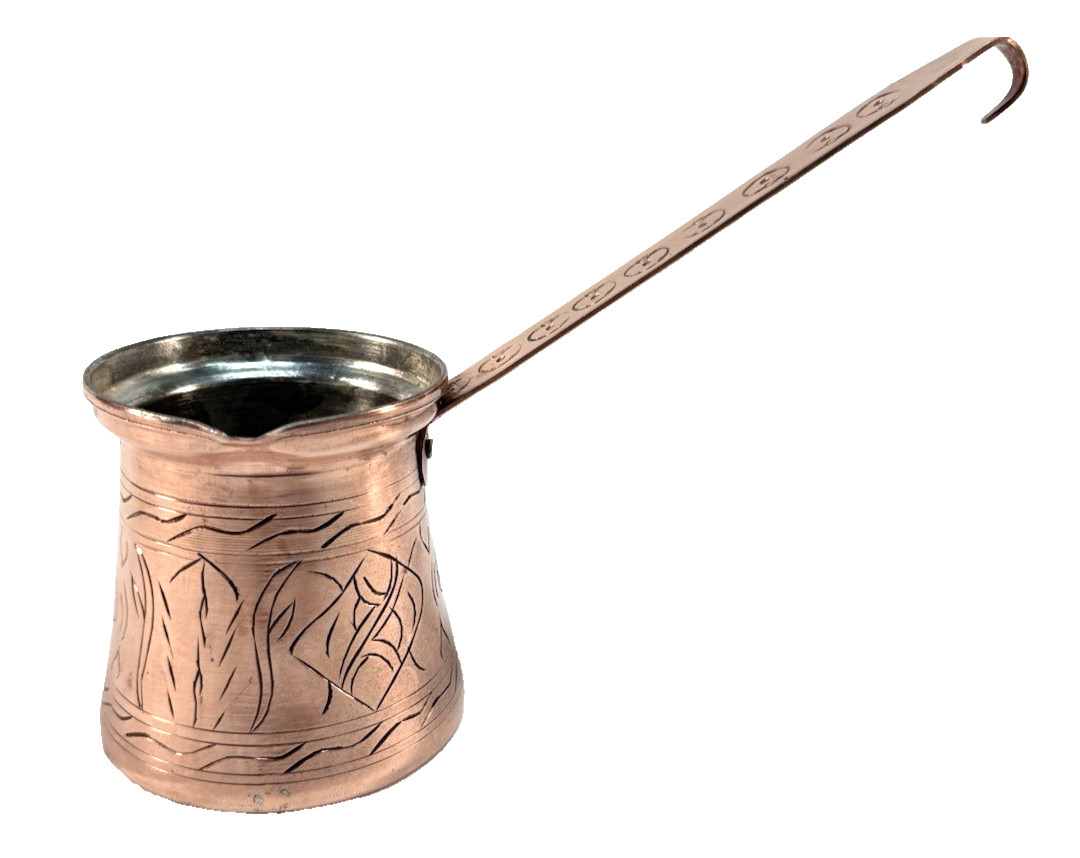 Vintage Houston International Solid Copper Turkish Coffee Pot Cezve Ibrik 12.5 Vintage Houston International Solid Copper Turkish Coffee Pot Cezve Ibrik 12.5