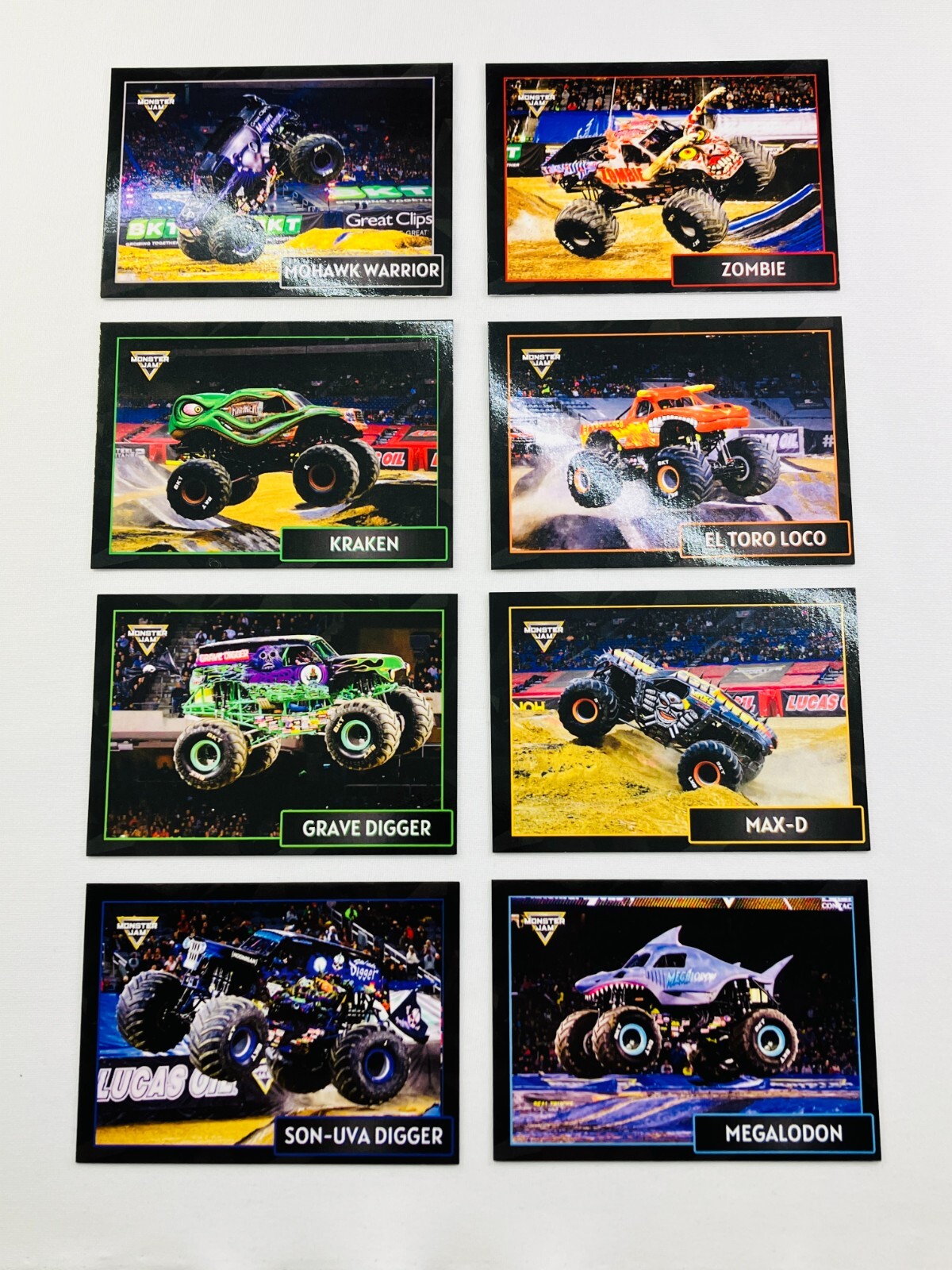 Set of 8 Custom Monster Truck Cards 2024 Jam Grave Digger Toro Loco read Set of 8 Custom Monster Truck Cards 2024 Jam Grave Digger Toro Loco read