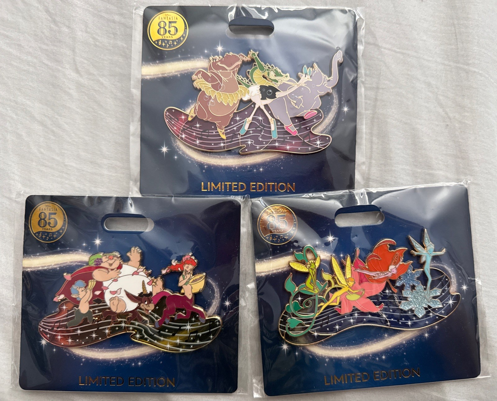 Disney WDI MOG Fantasia Waltz of Flowers, Dance Hours, Pastoral Symphony 3 Pins Disney WDI MOG Fantasia Waltz of Flowers, Dance Hours, Pastoral Symphony 3 Pins