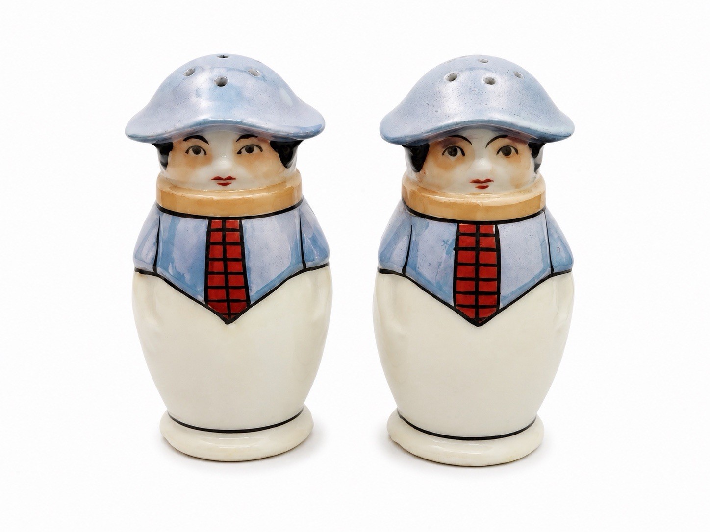 Antique Noritake Art Deco Japanese Figural Salt Pepper Shakers Made In Japan