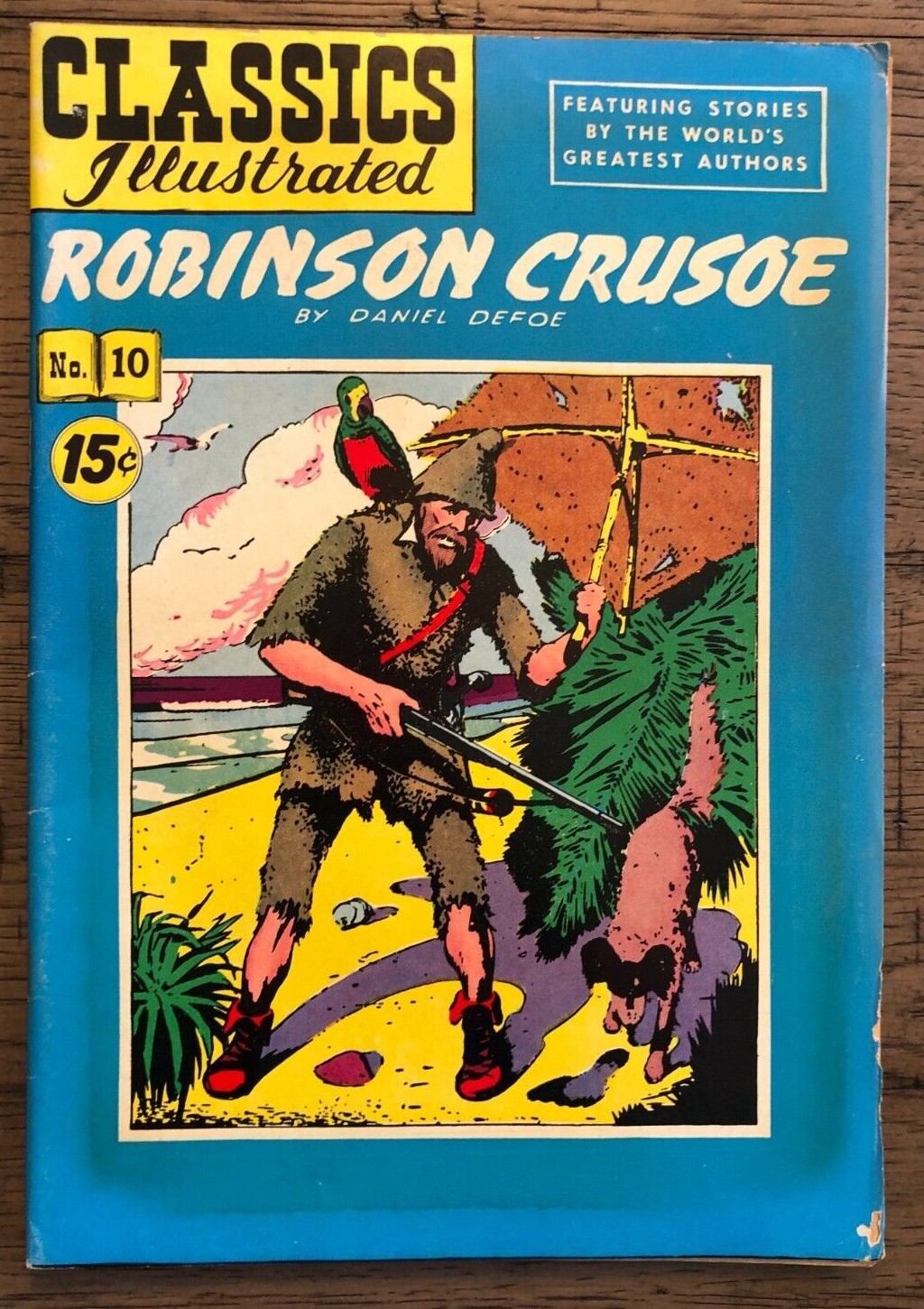CLASSICS ILLUSTRATED #10 Robinson Crusoe by Daniel Defoe (HRN 97) FINE-