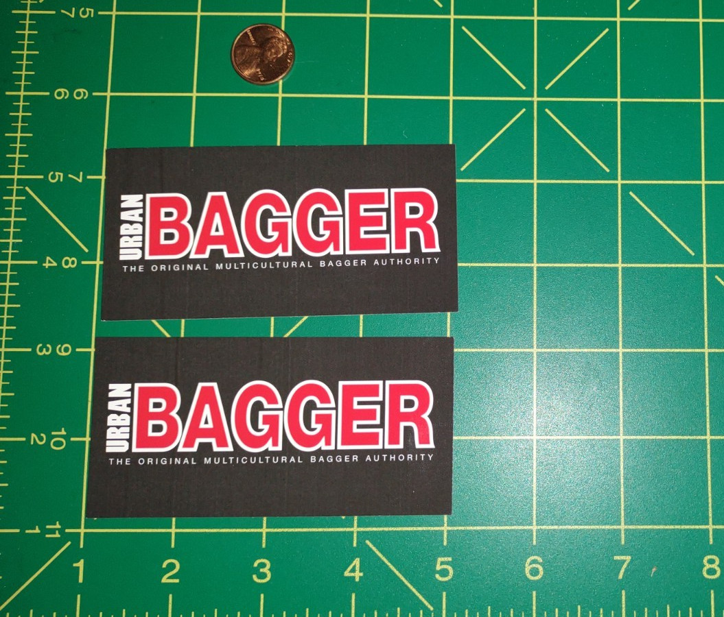 X2 SMALL BAGGER Sticker Decal OLD STOCK ORIGINAL RACING
