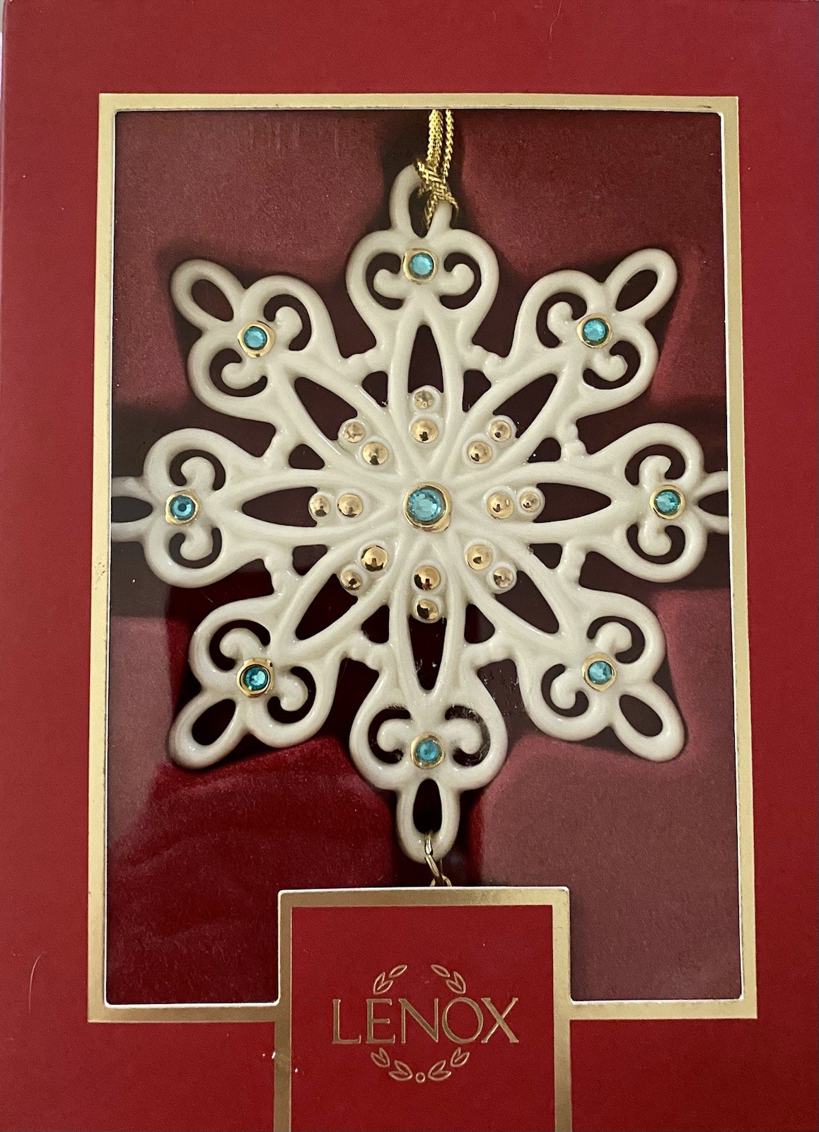2025 Lenox Gemmed Snowflake Ornament