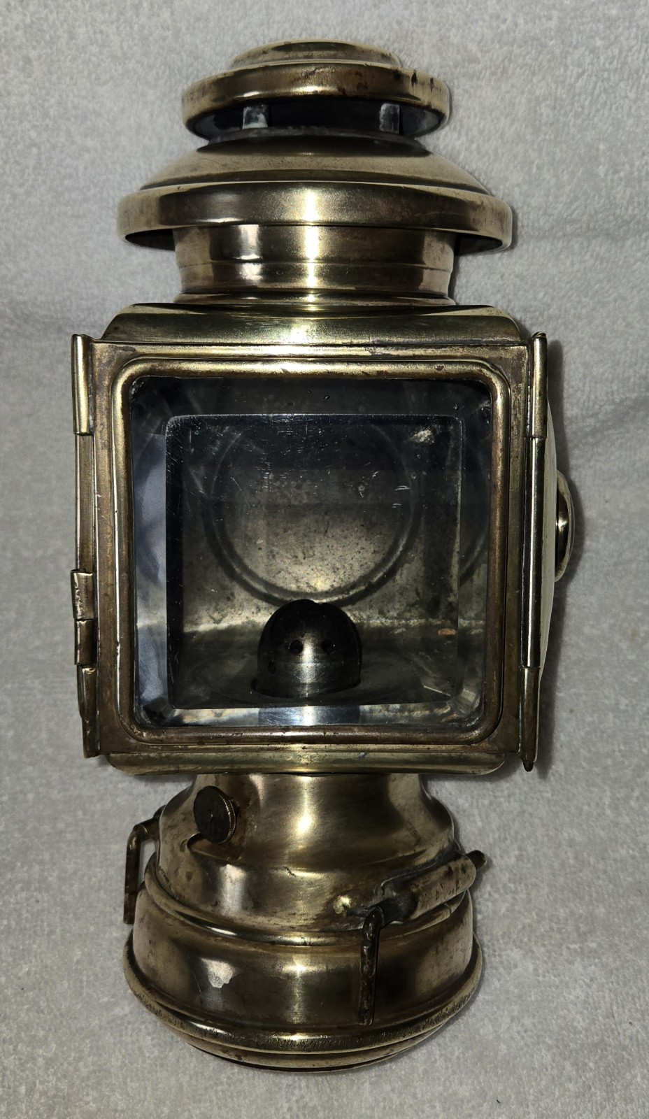 Antique 1910 Era Sprague Waldo Mfg. Co. All Brass Kerosen Taillamp Detroit Mich. Antique 1910 Era Sprague Waldo Mfg. Co. All Brass Kerosen Taillamp Detroit Mich.
