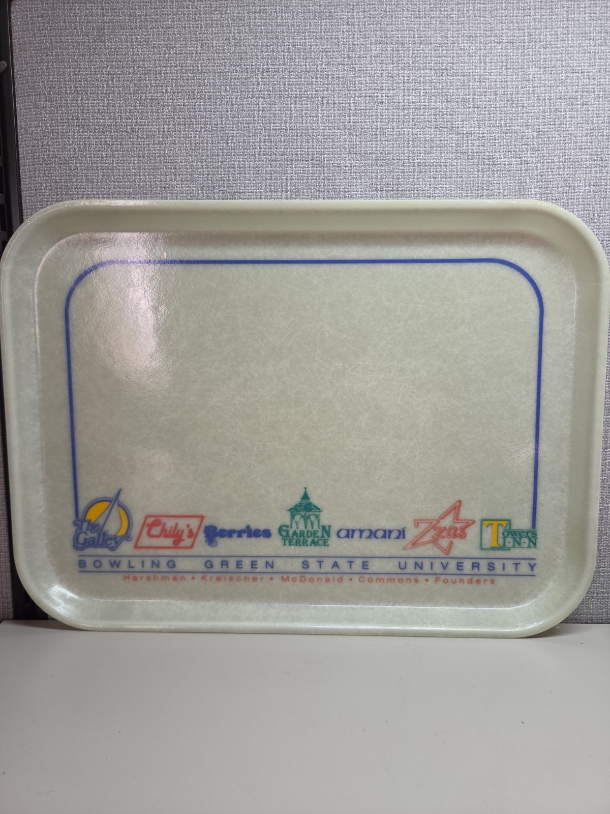 Vintage Cambro Camtray Bowling Green State University Fiberglass Tray 