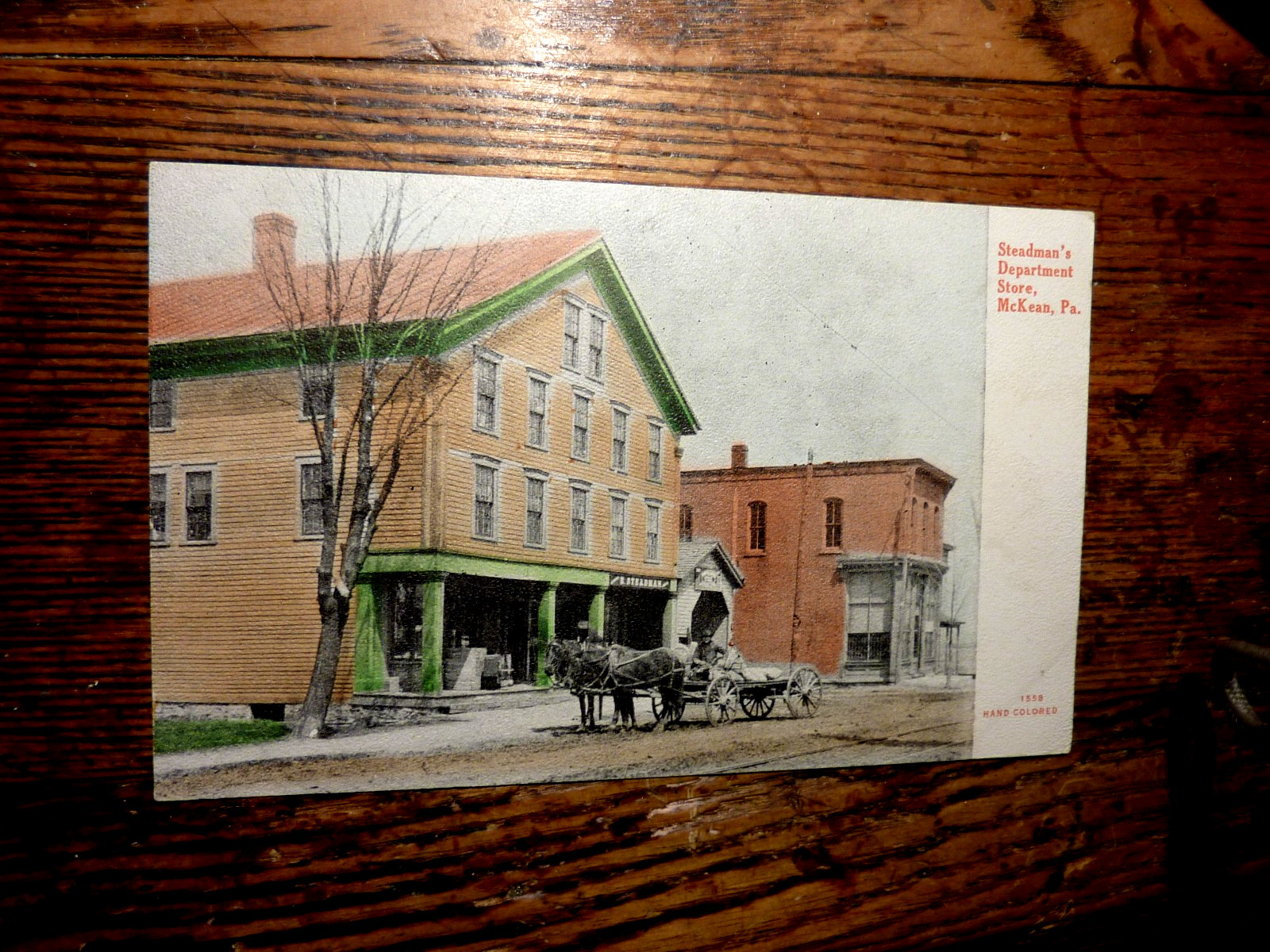 RARE- STEADMANS STORE-MCKEAN, PA- POSTCARD-1906