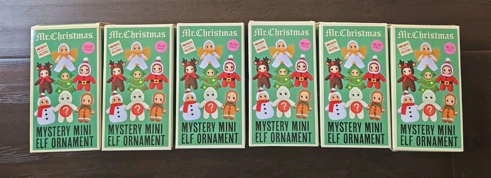 Mr. Christmas Mystery Mini Elf Ornaments Sealed Set Of 5 Boxes Walmart Exclusive