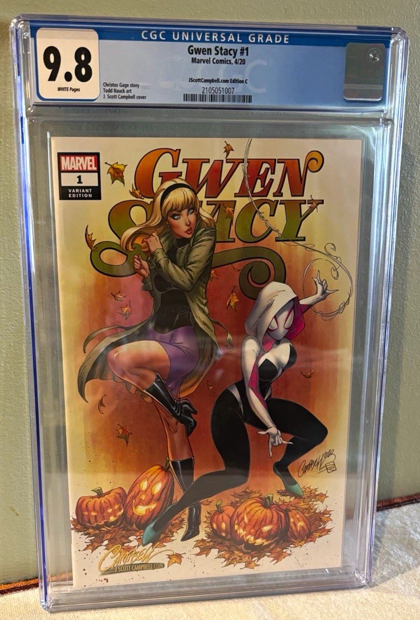 Gwen Stacy #1 CGC 9.8 J. Scott Campbell Variant Cover C (Marvel 2020) Gwen Stacy #1 CGC 9.8 J. Scott Campbell Variant Cover C (Marvel 2020)