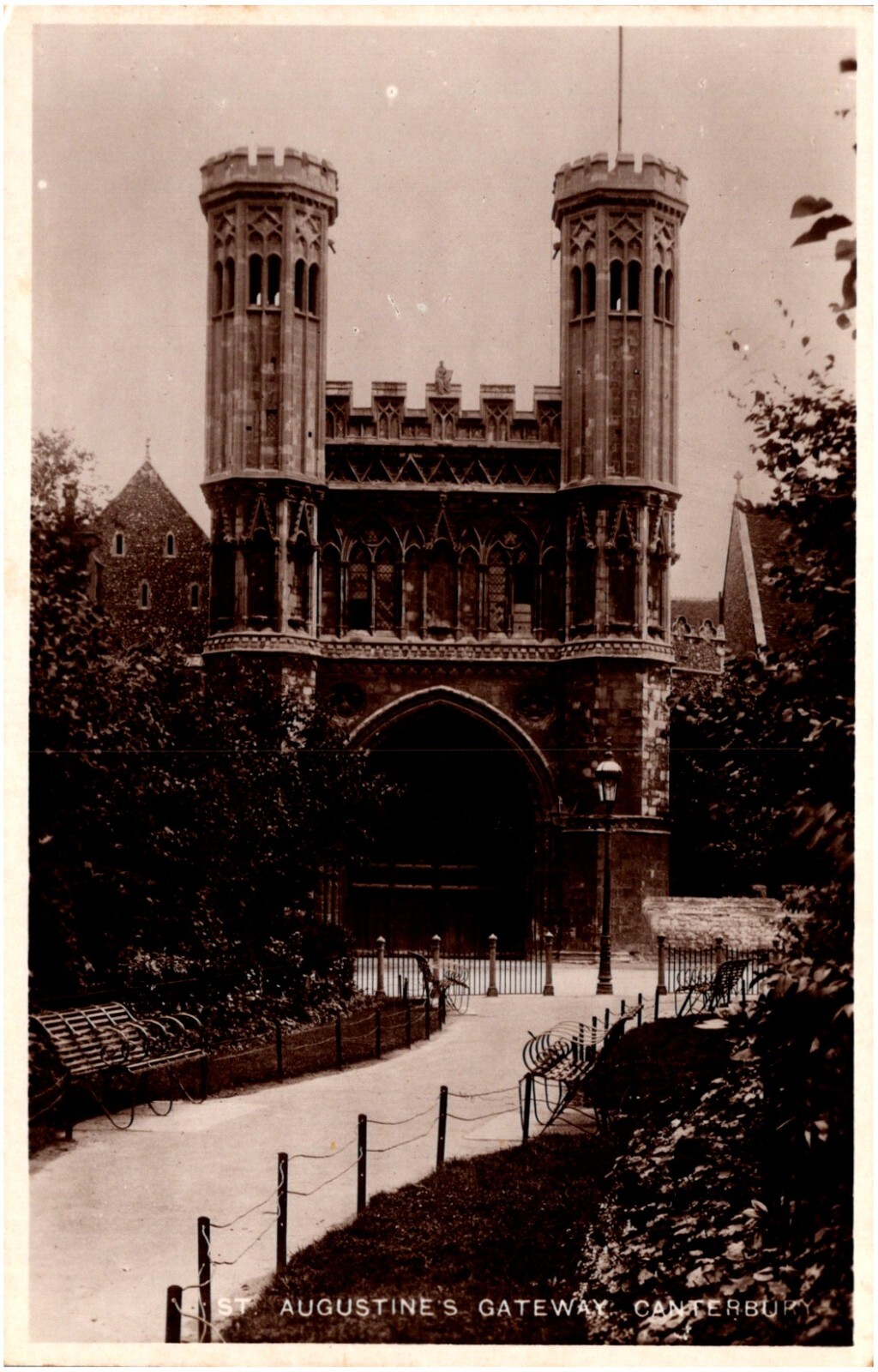 St. Augustine\'s Abbey Gateway Canterbury Kent England 1910s RPPC Postcard UK St. Augustine\'s Abbey Gateway Canterbury Kent England 1910s RPPC Postcard UK