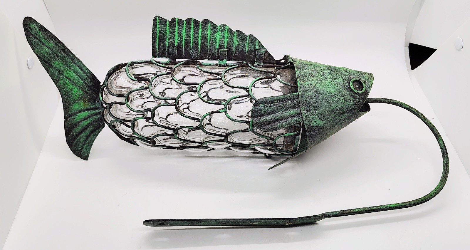 UNIQUE, KITSCHY, Hanging Fish Votive Light, VINTAGE, Metal/Glass UNIQUE, KITSCHY, Hanging Fish Votive Light, VINTAGE, Metal/Glass