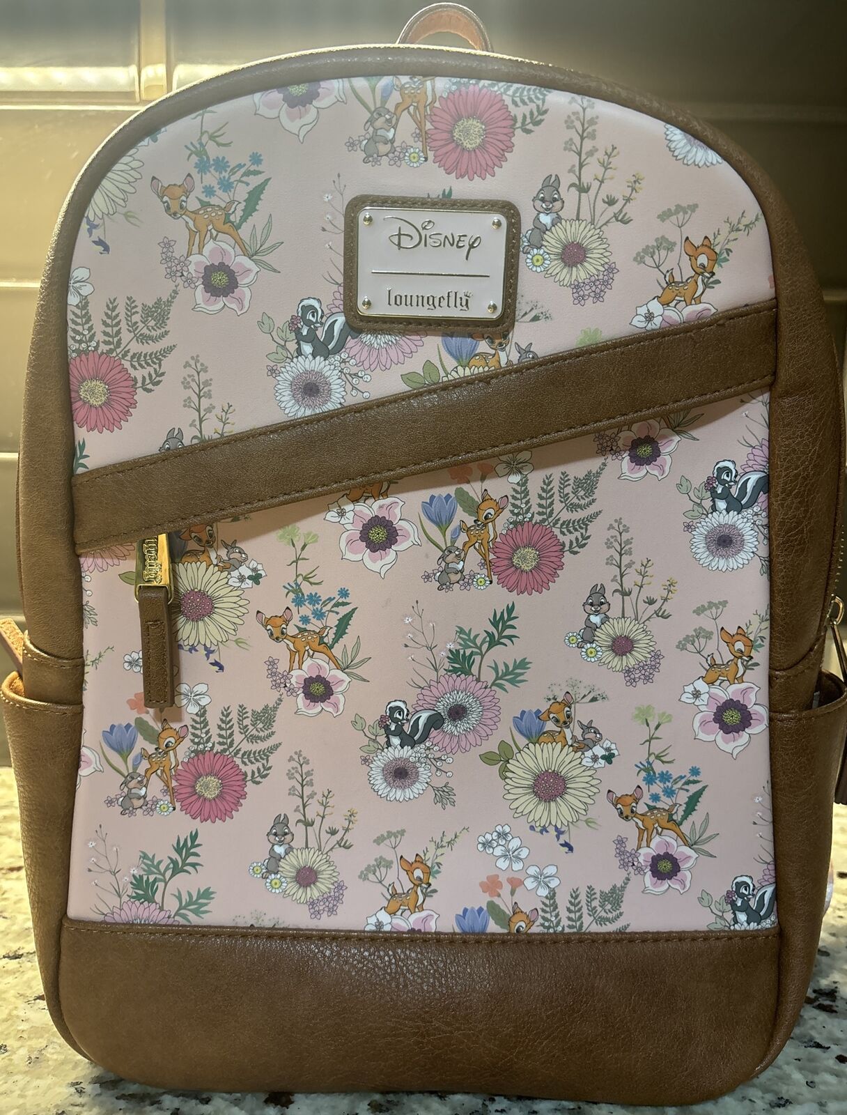 Bambi Floral mini backpack Loungefly Used But Very Well Cared For