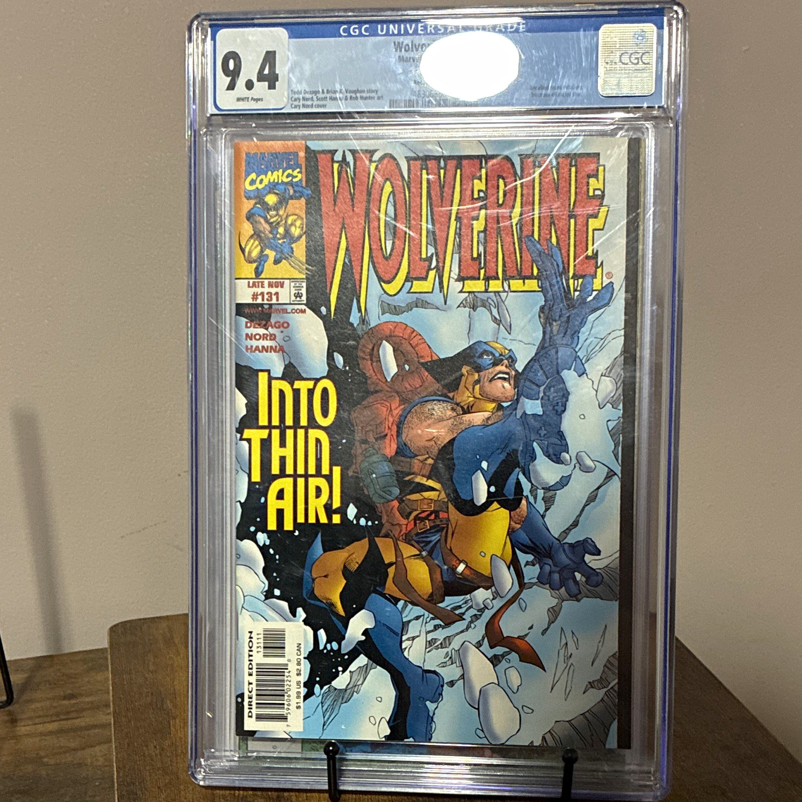 Marvel Comics Wolverine #131 Into Thin Air Wolverine CGC 9.4 (1998) Recalled