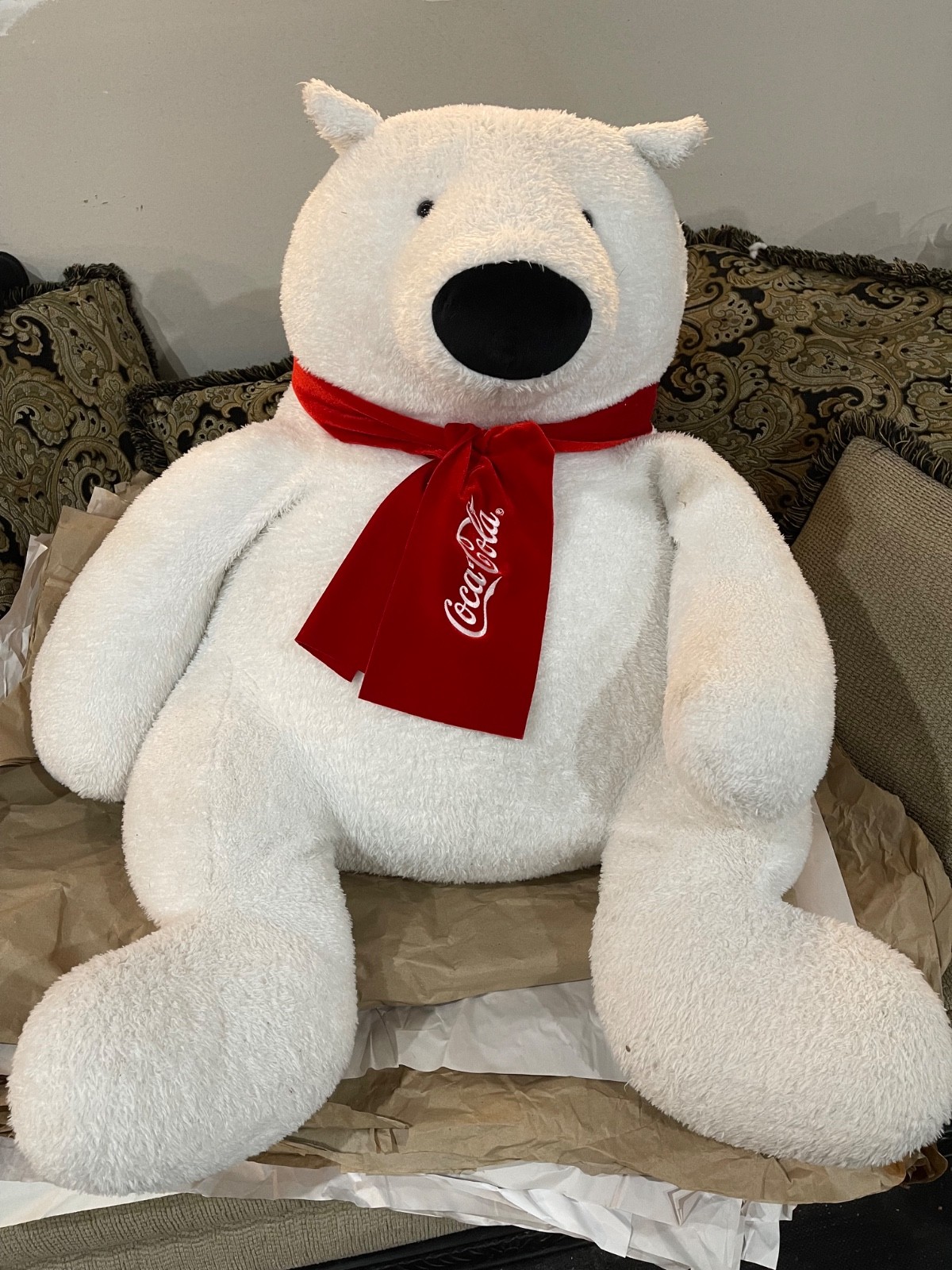 Coca Cola Extra Large Polar Bear Plush Animal Collectible - 36 Coca Cola Extra Large Polar Bear Plush Animal Collectible - 36