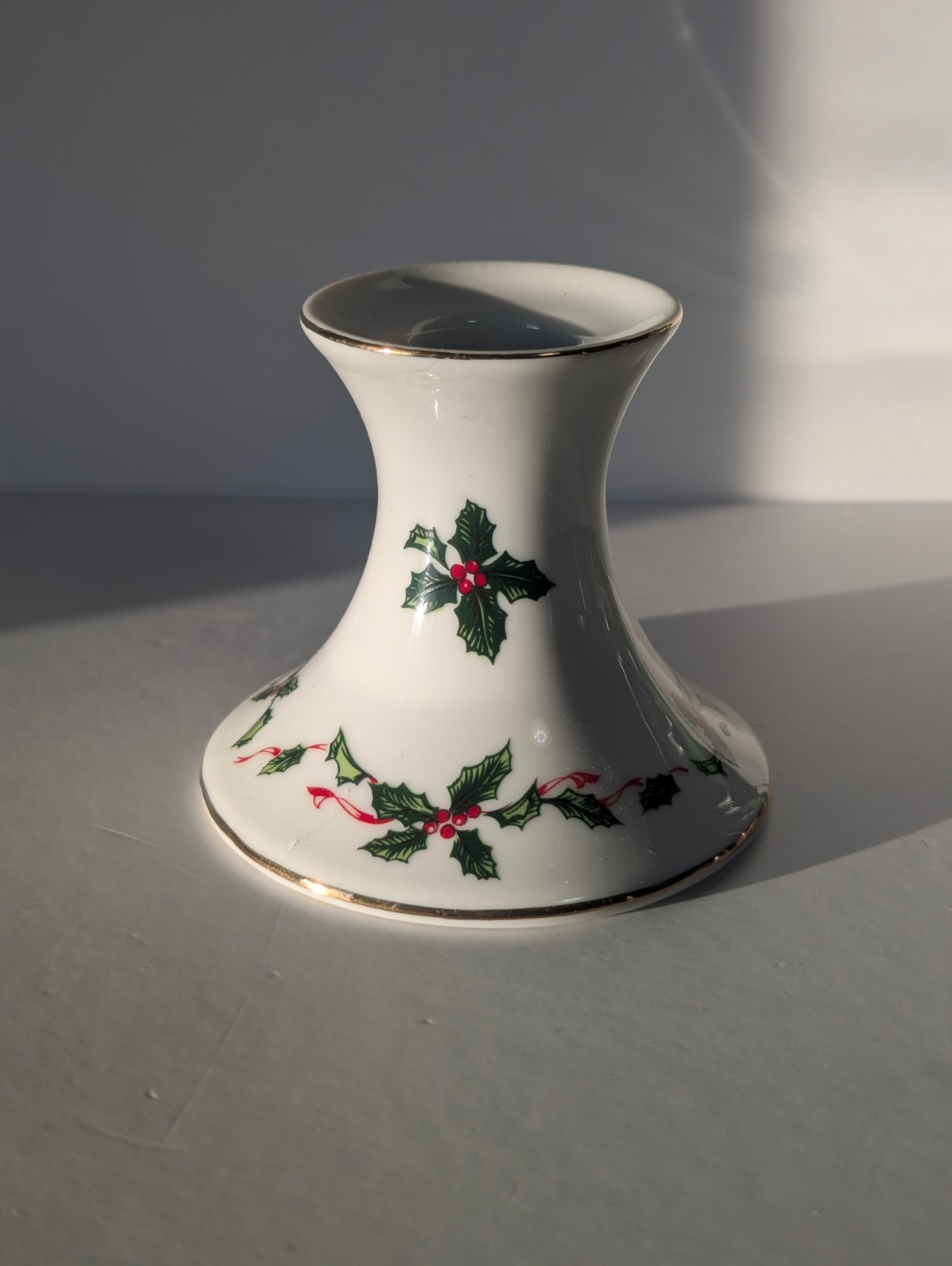 Lefton China Hand Painted 03052 Candlestick Holder