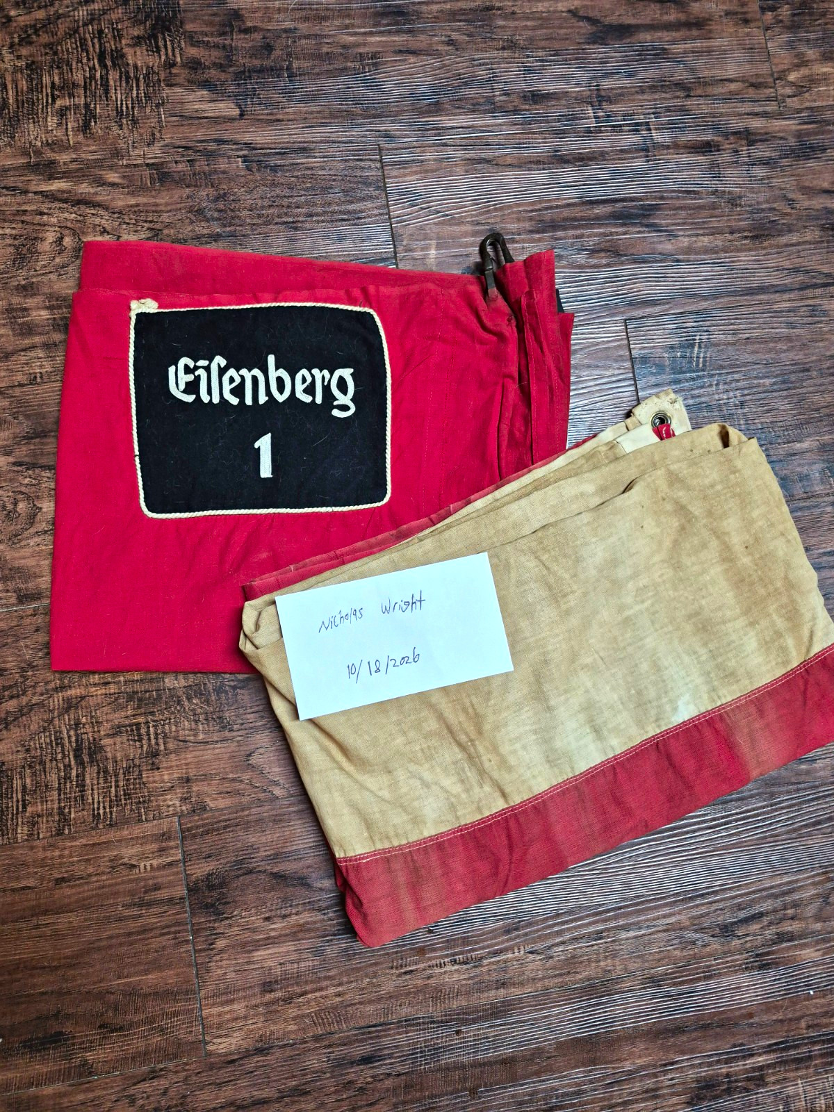 WW2 German Standarte And Dutch Flag Group Eisenberg Unit 1 Extremely Rare
