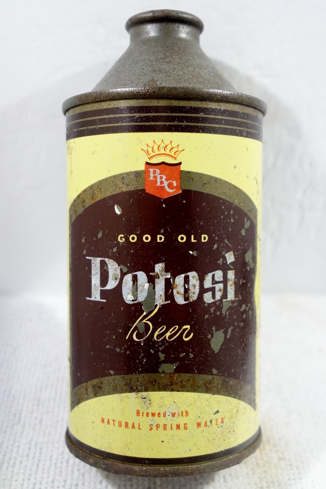 GOOD OLD POTOSI Potosi Wisconsin Cone Top Beer Can