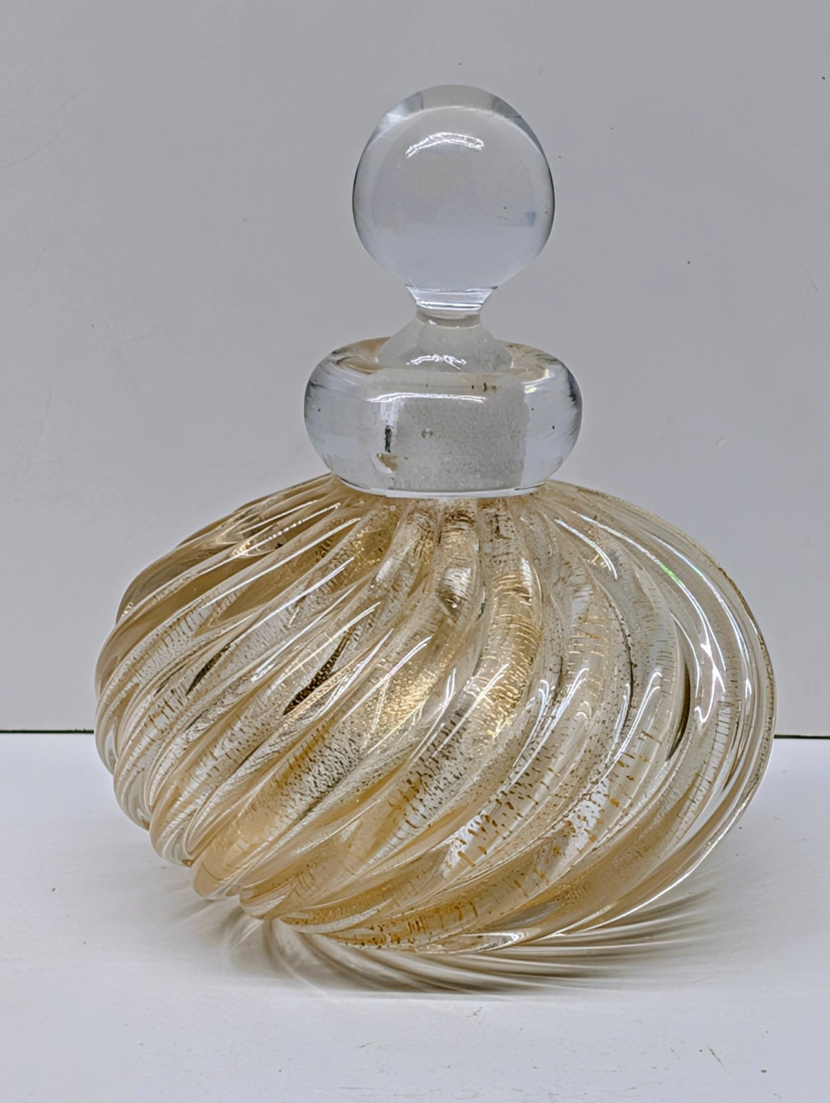 Vintage Murano Gold Fleck Perfume Bottle. Archimede Seguso?