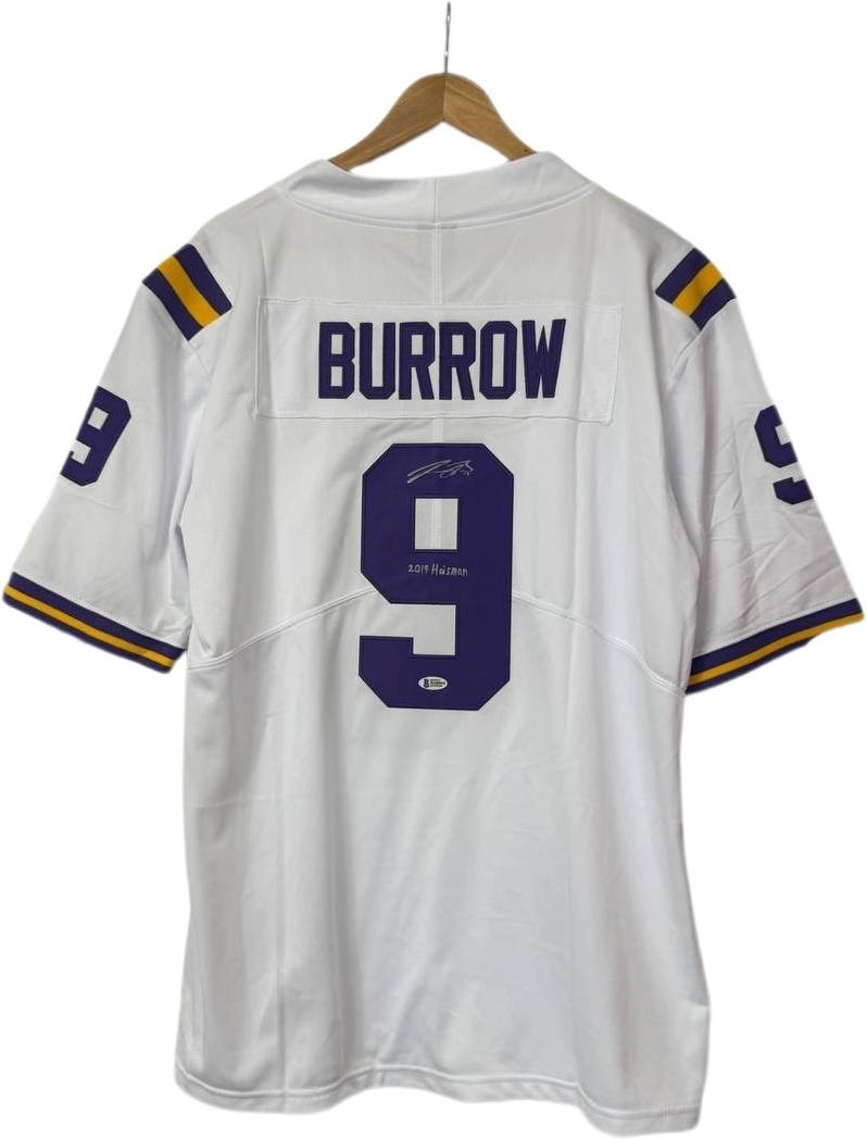 Hand-Signed Football Jersey Joe Burrow Beckett BAS COA
