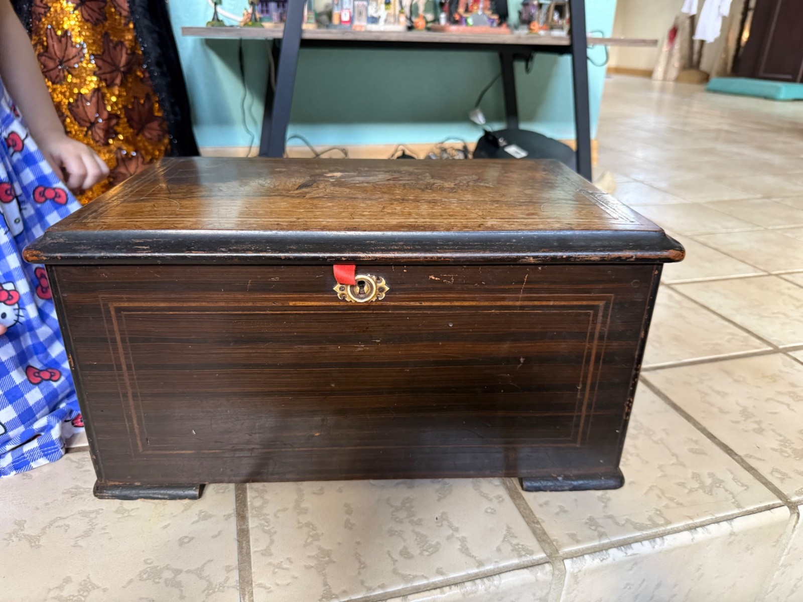 Antique 1886 music box Jacot 8 melodies large wood case Working Antique 1886 music box Jacot 8 melodies large wood case Working