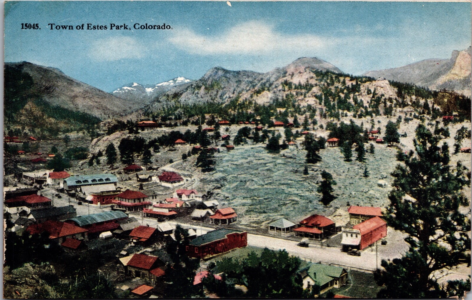 Postcard Overview of the Town of Estes Park, Colorado