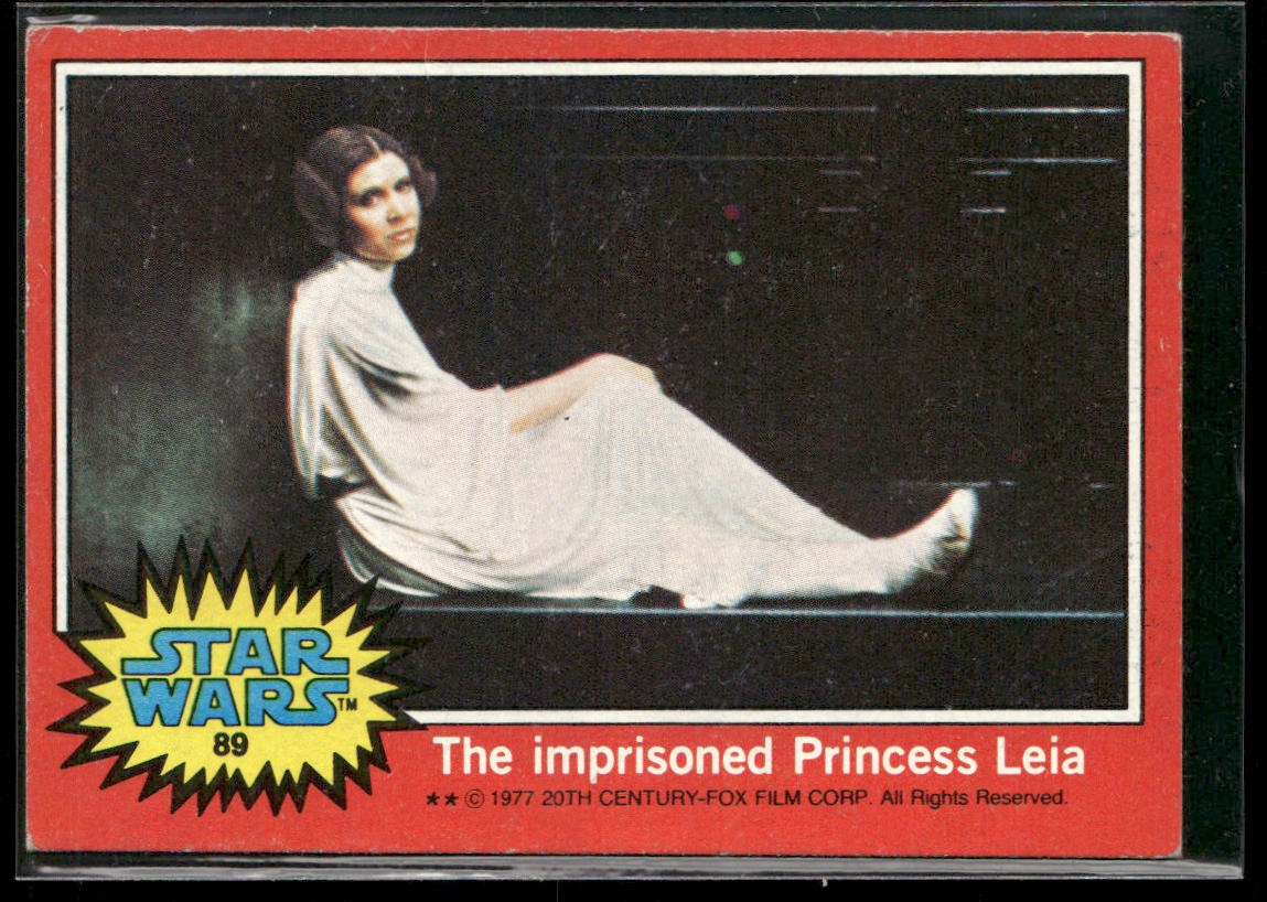 1977 O-Pee-Chee Star Wars #89 The imprisoned Princess Leia