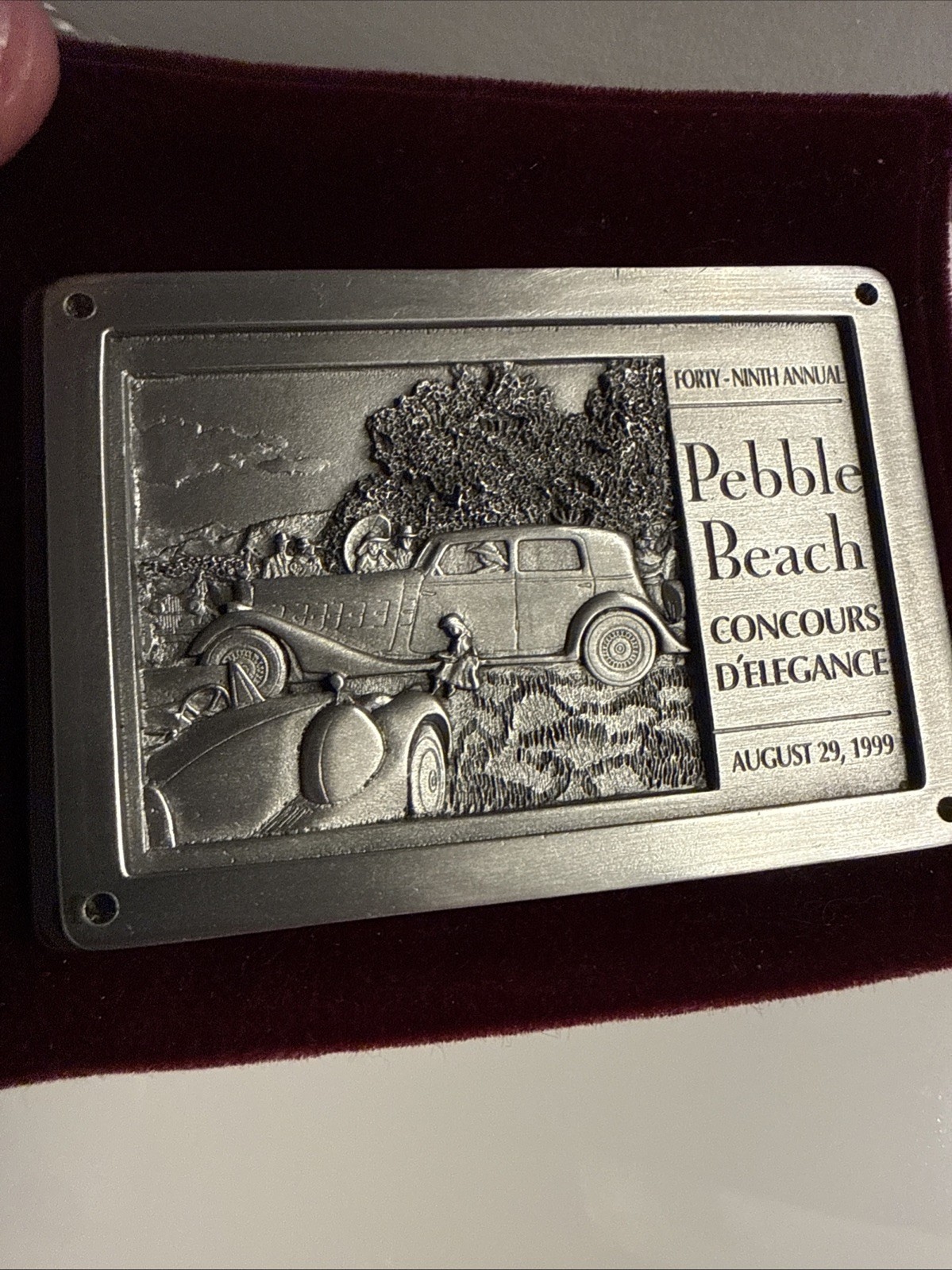 RARE 1999 Pebble Beach Concours d'Elegance Dash Plaque PACKARD LAGONDA Pewter