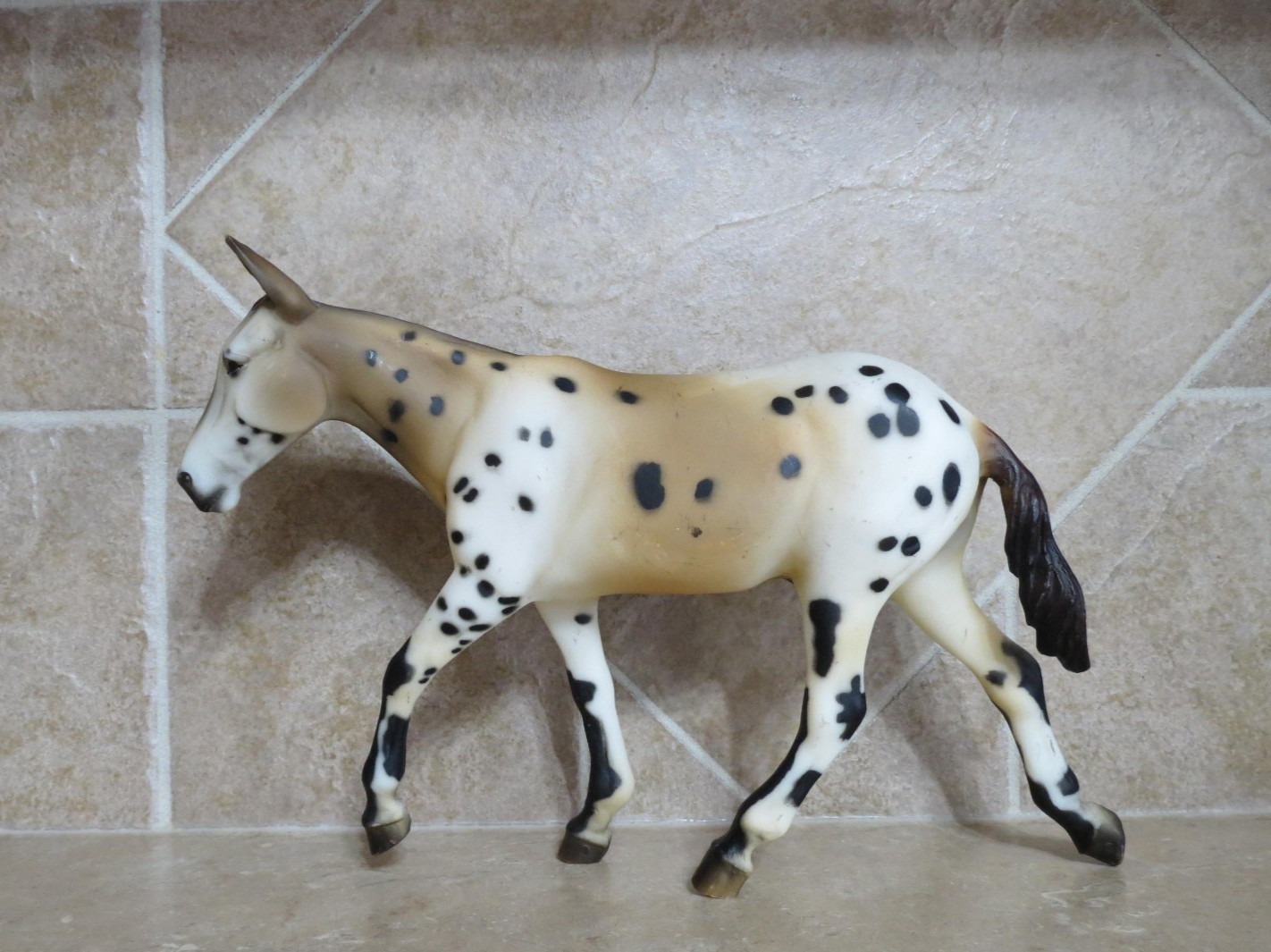Breyer #1144 Leopard Spotted Mule Brown Sunshine mold retired 2001-02 Breyer #1144 Leopard Spotted Mule Brown Sunshine mold retired 2001-02
