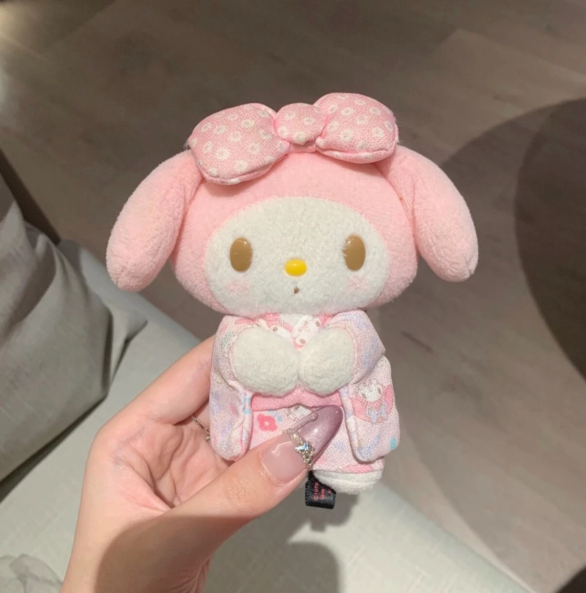 Sanrio My Melody Pink Floral Kimono Charm Plush Doll Gift Kids Toy Sanrio My Melody Pink Floral Kimono Charm Plush Doll Gift Kids Toy