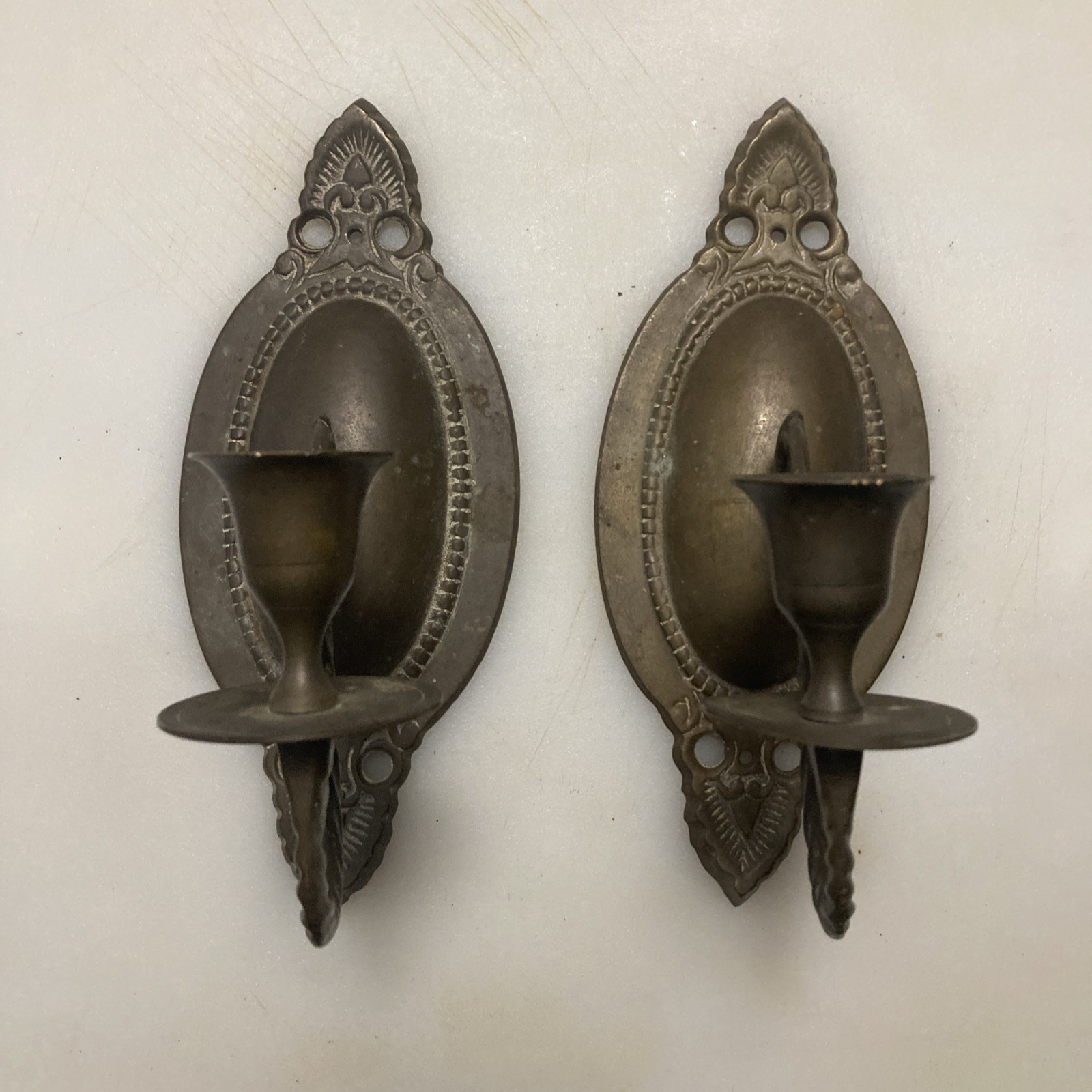 Vintage Victorian Style Solid Brass Wall Candle Sconces